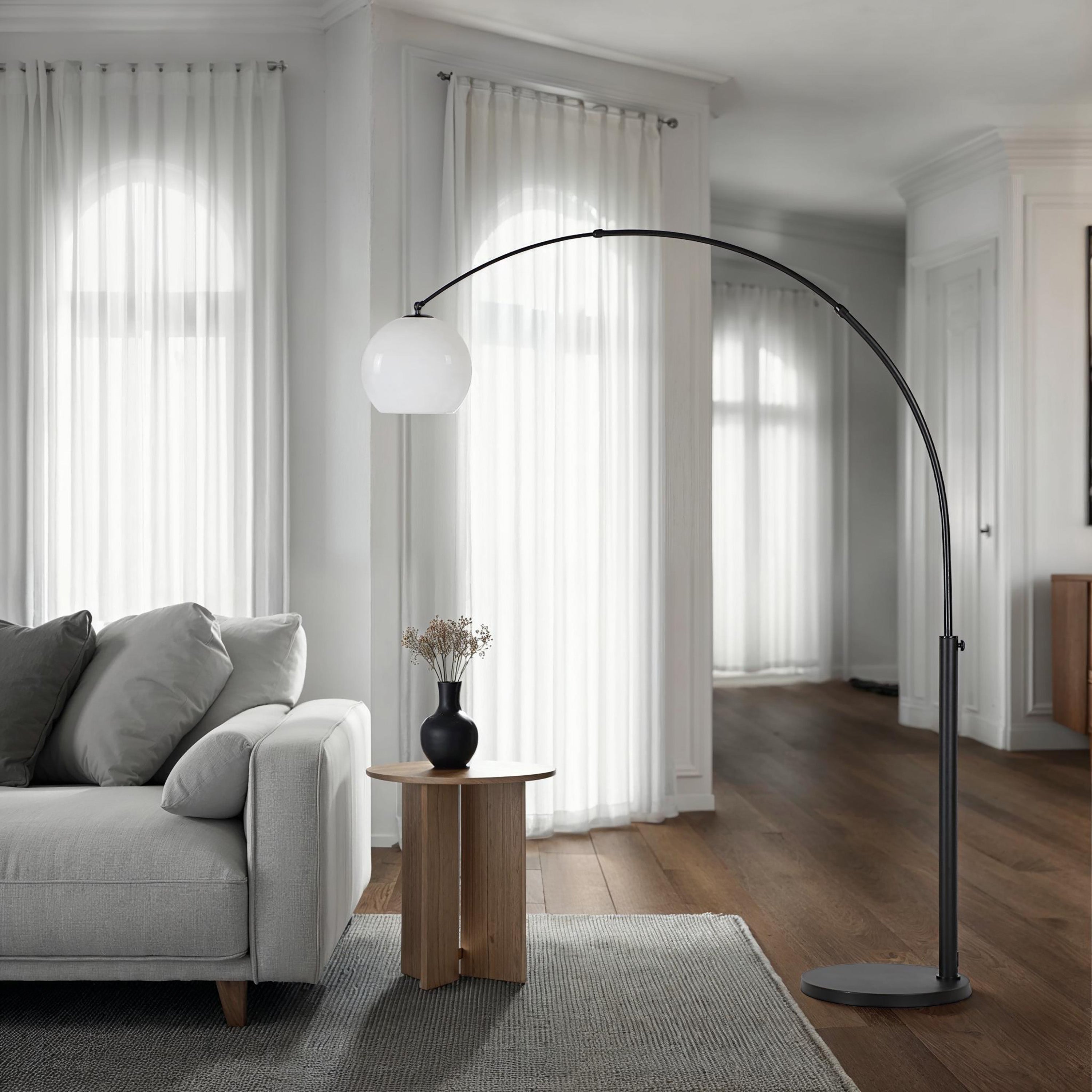 Pura 82" Height Floor Lamp, Black - Lifestyle Image - LPF3158