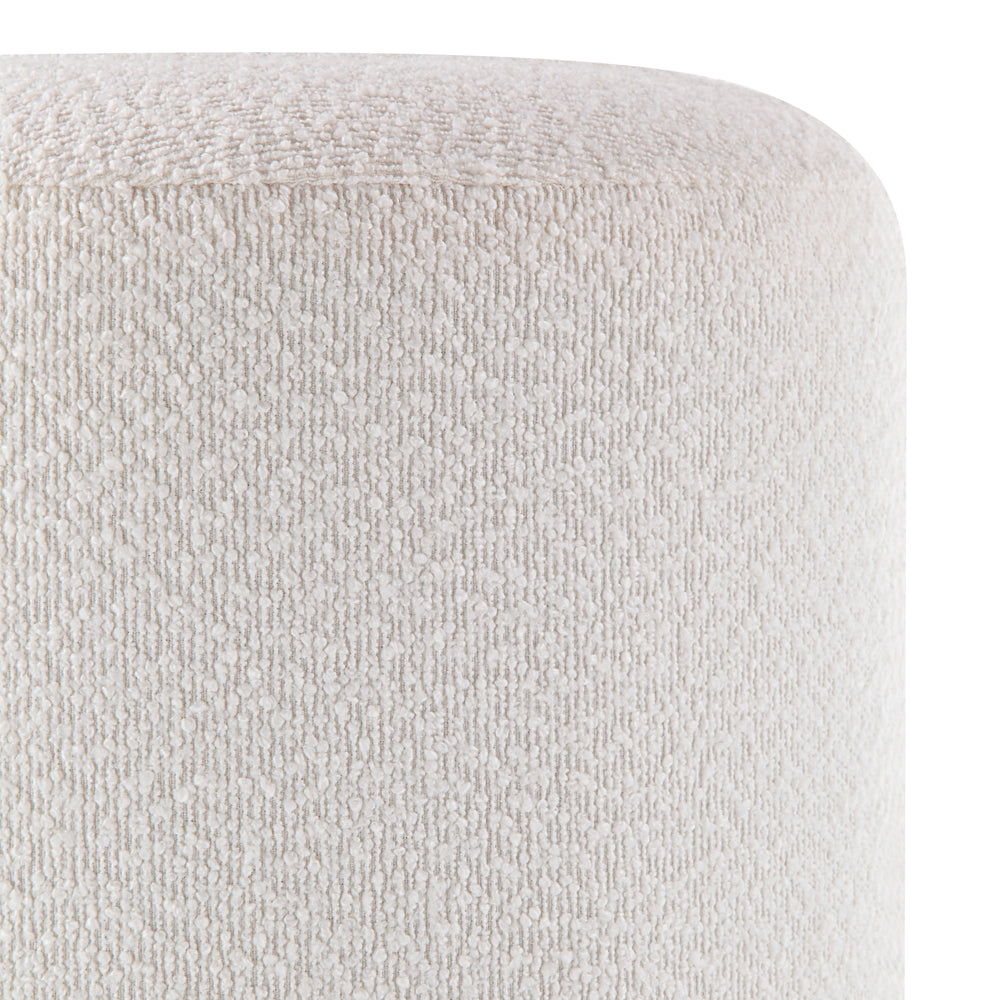 Corbin Indoor Boucle Ottoman, Off-White - Detail Image - CHA096