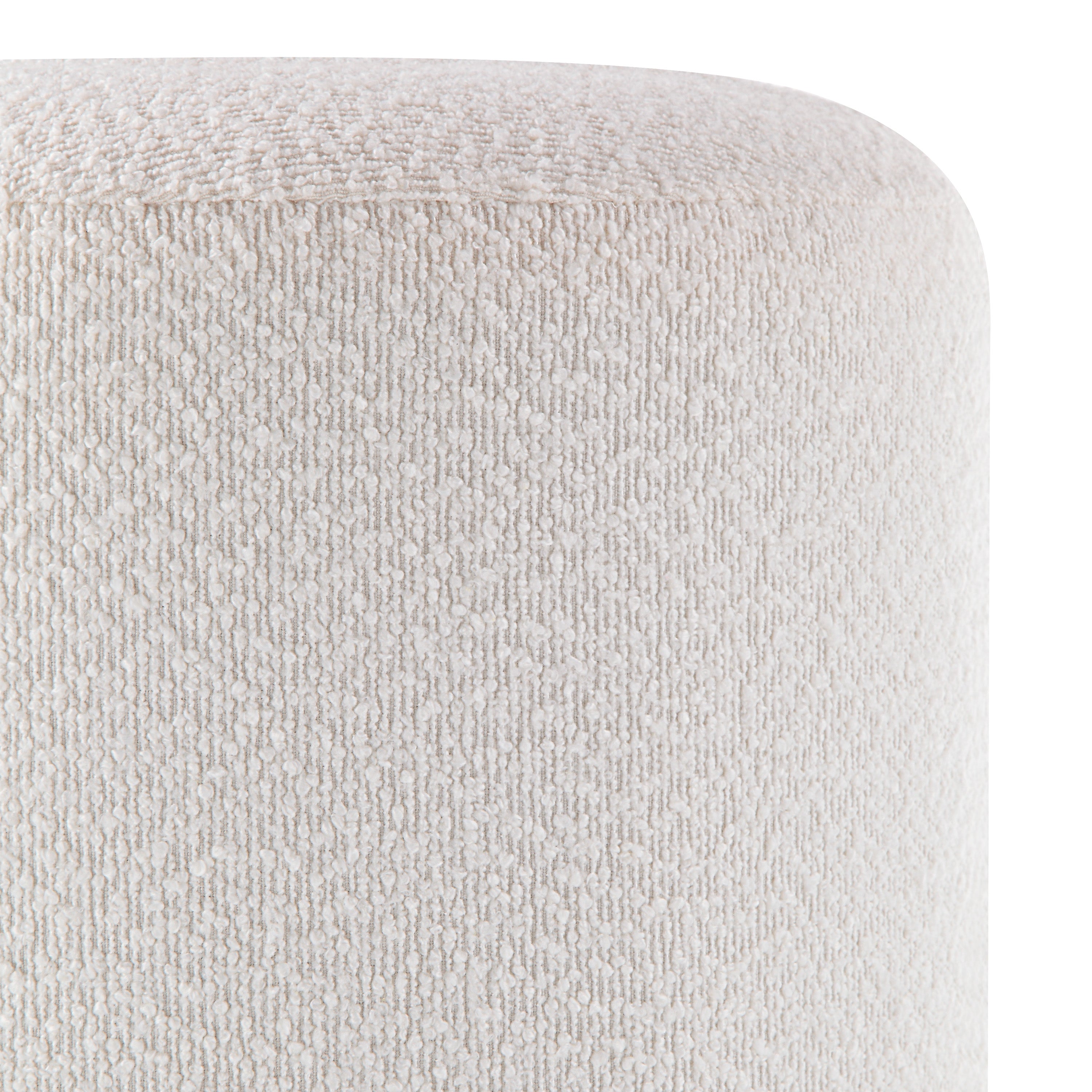Corbin Indoor Boucle Ottoman, Off-White - Detail Image - CHA096