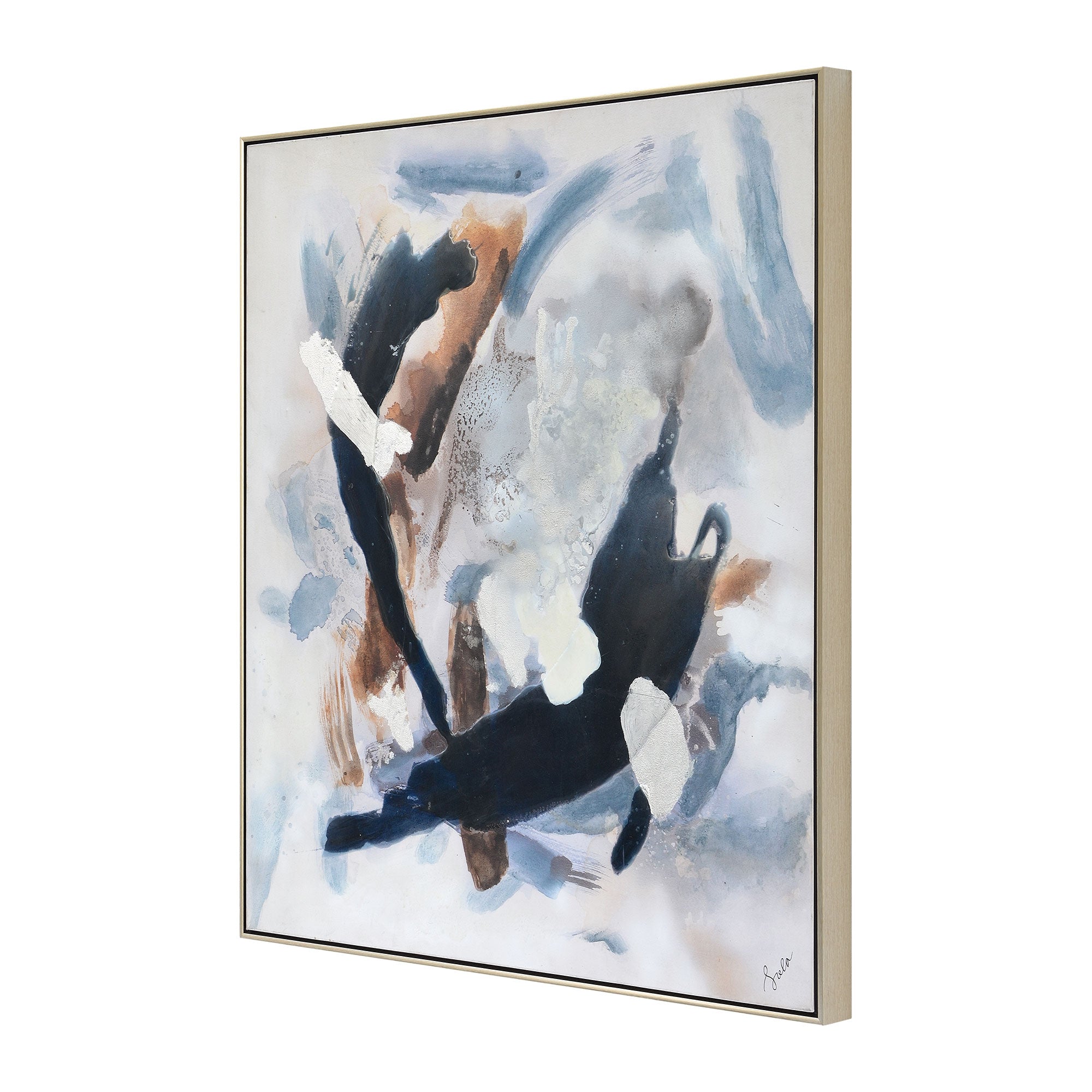 Antofalla 36" Wide Canvas Art, Blue - Angle Image - OL2100