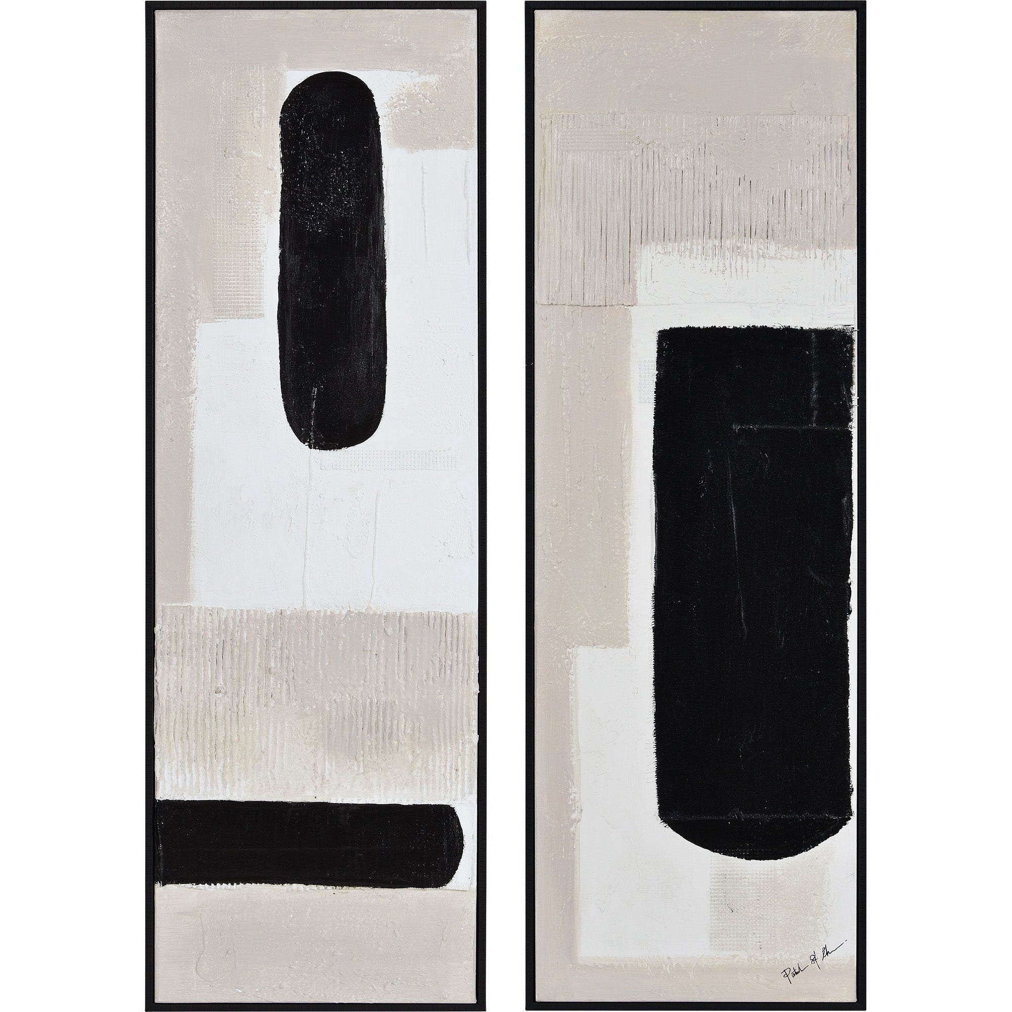 Dragoni 15" Wide Canvas Art, Black - Main Image - OL2122