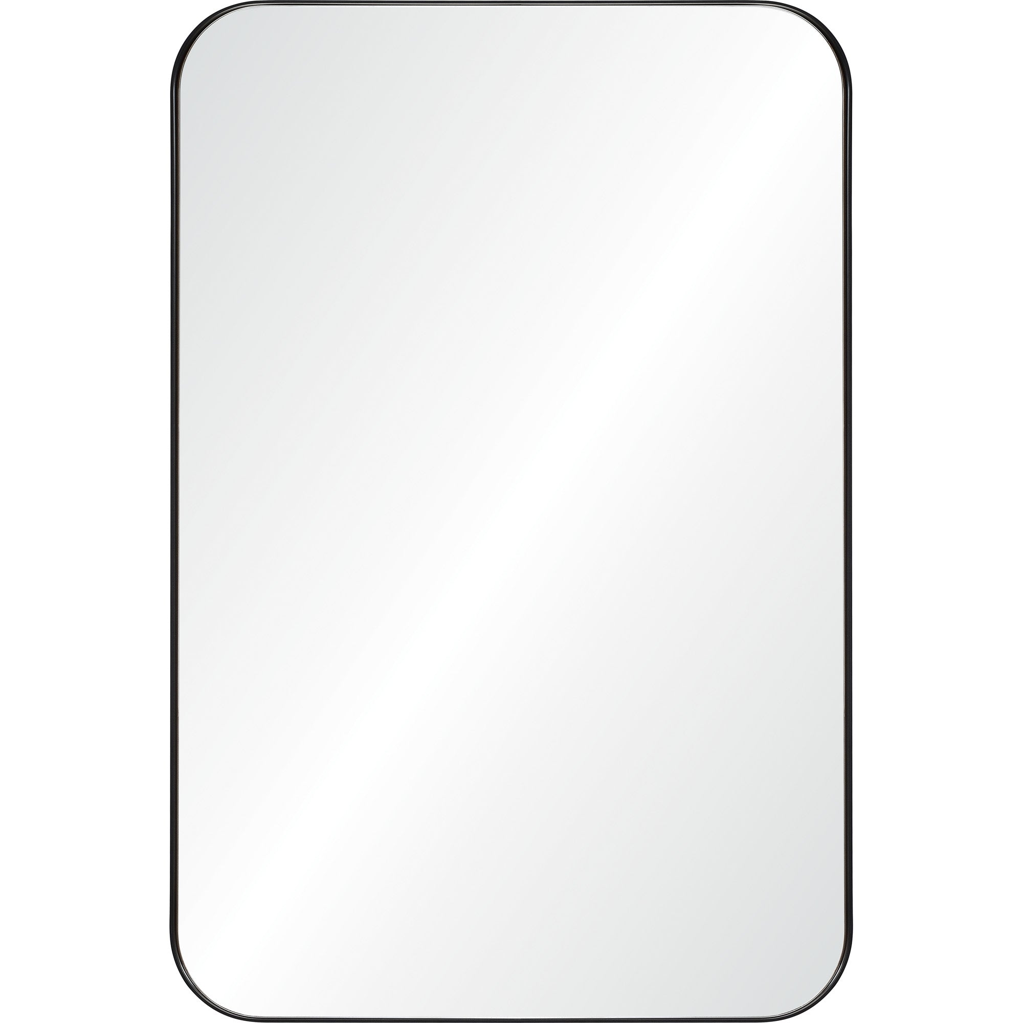 Glencoe 36" Tall Rectangle Wall Mirror, Black - Main Image - MT2533