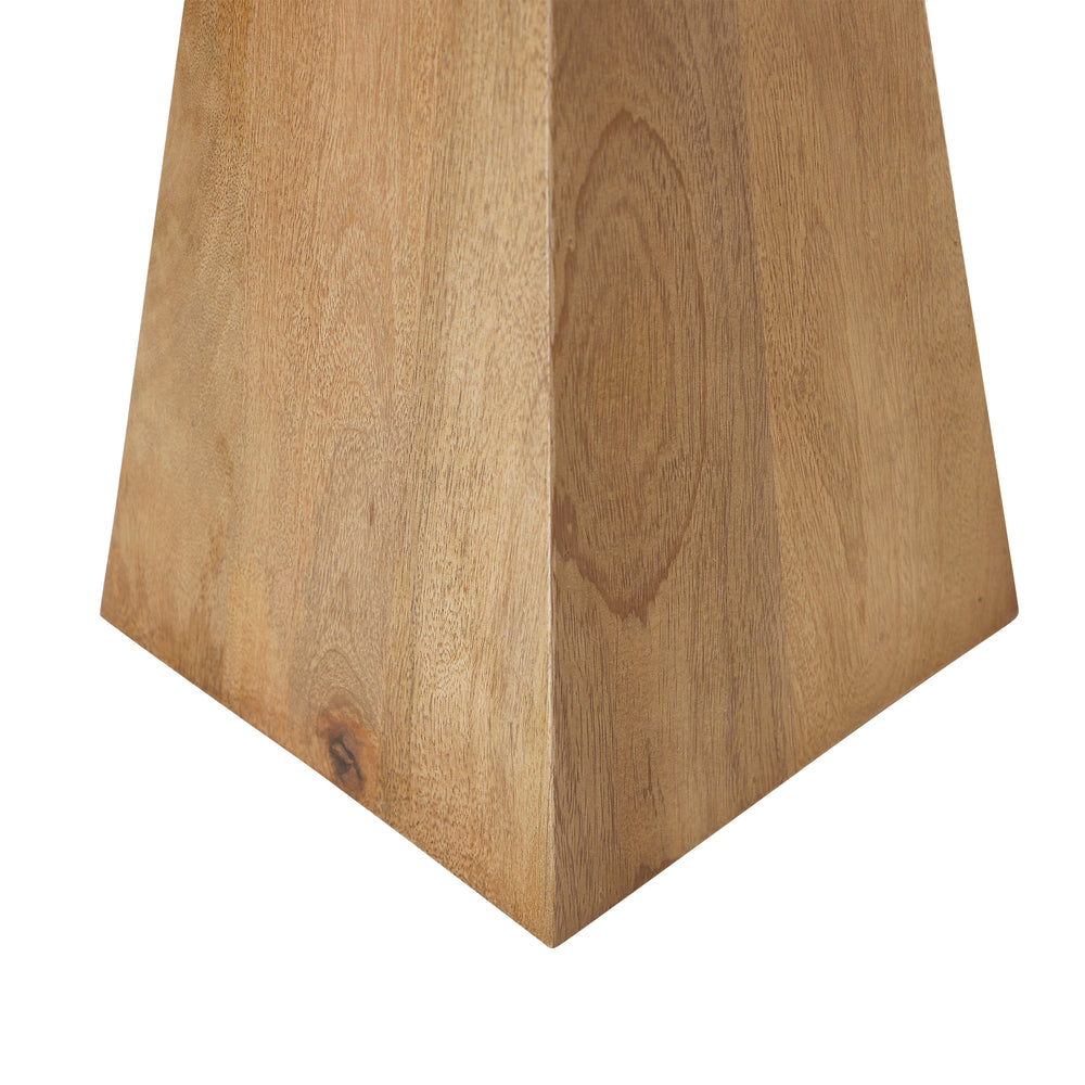 Garnett Indoor Mango Wood Side Table, Light Brown - Additional Image 3 - TA510