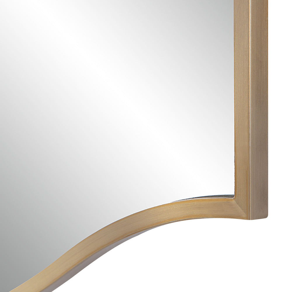 Florianne 36" Tall Rectangular Arch Mirror, Champagne - Detail Image - MT2617