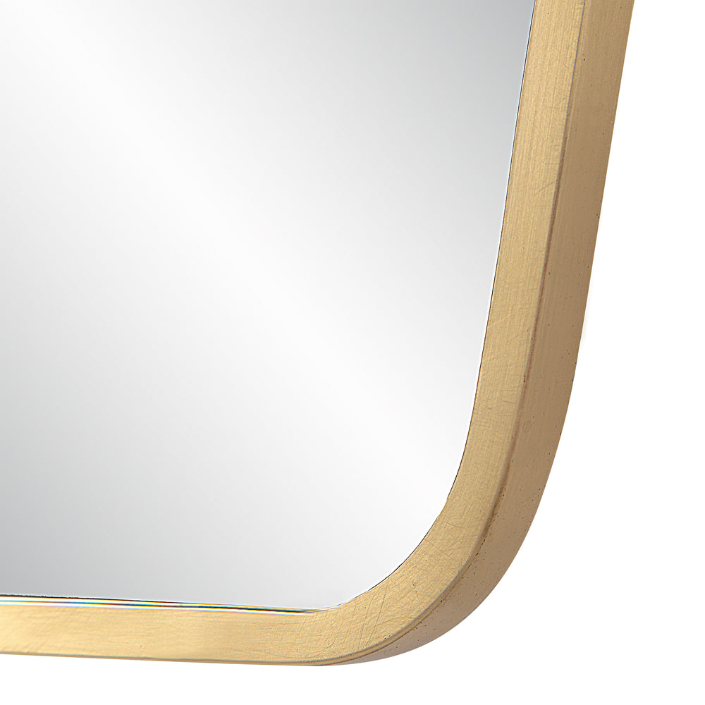 Mocha 40" Tall Rectangular Mirror, Satin Brass - Detail Image - MT2625