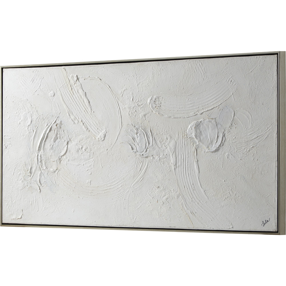 Yanno 30" Wide Canvas Art, Silver - Angle Image - OL1901