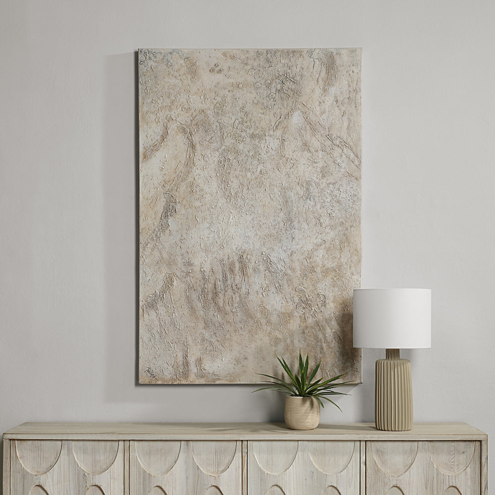 Mann 60" Wide Canvas Art, Beige - Lifestyle Image - OL2158