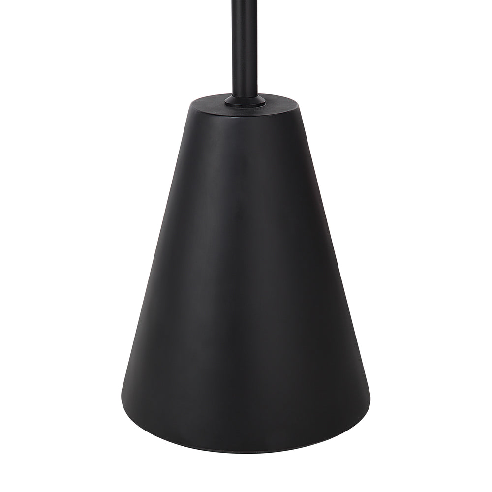 Cooke 65 - 75" Tall Matte Black Floor Lamp with Shade - Detail Image - LPF3152