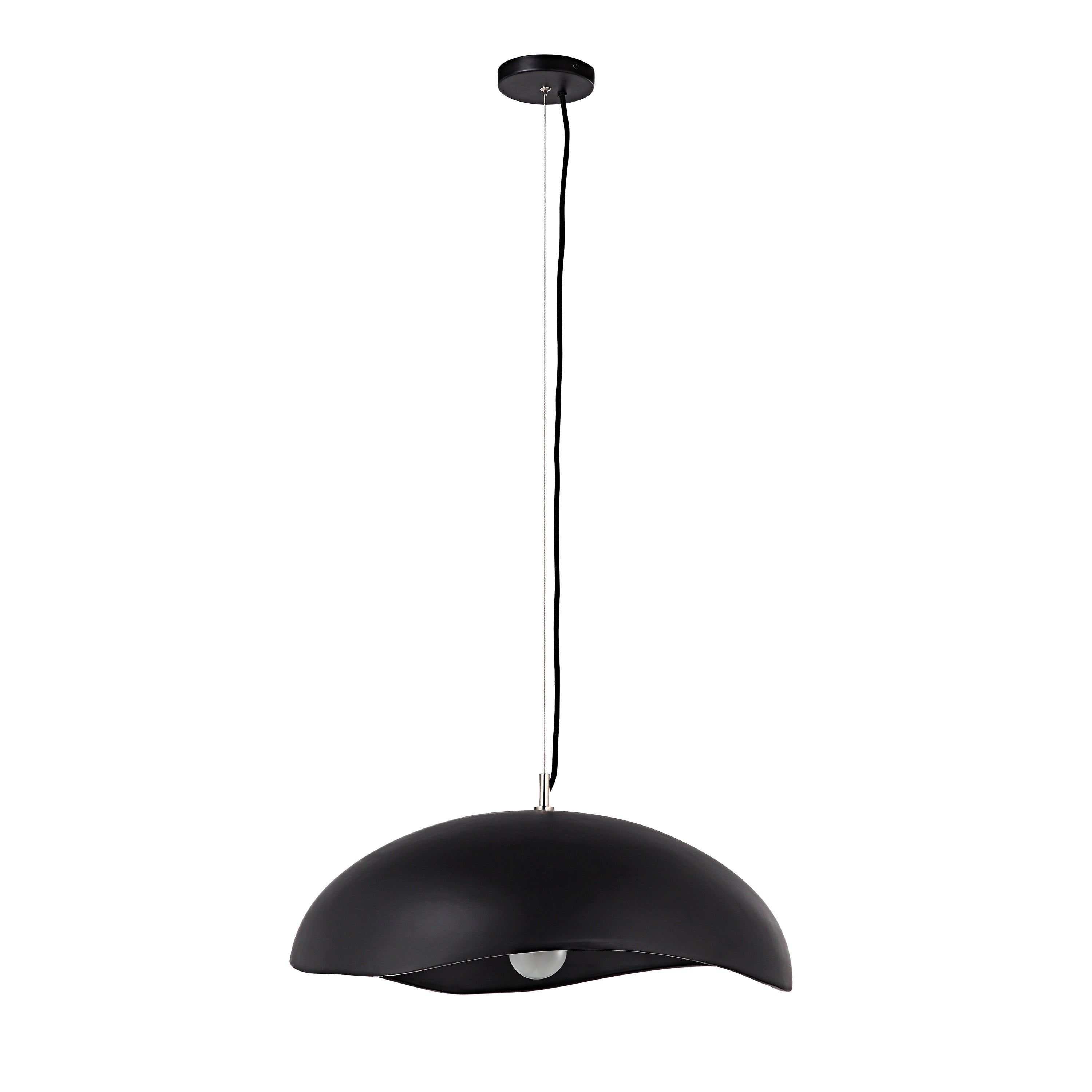 Filomena 22" Wide 1-Light Chandelier, Matte Black - Main Image - LPC4479