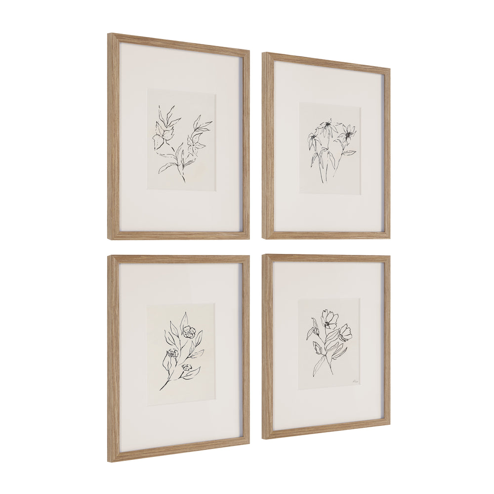 Palmela 16.0" Wide Wall Decor, Printed Artwork (4 Piece Set) - Angle Image - PA0048