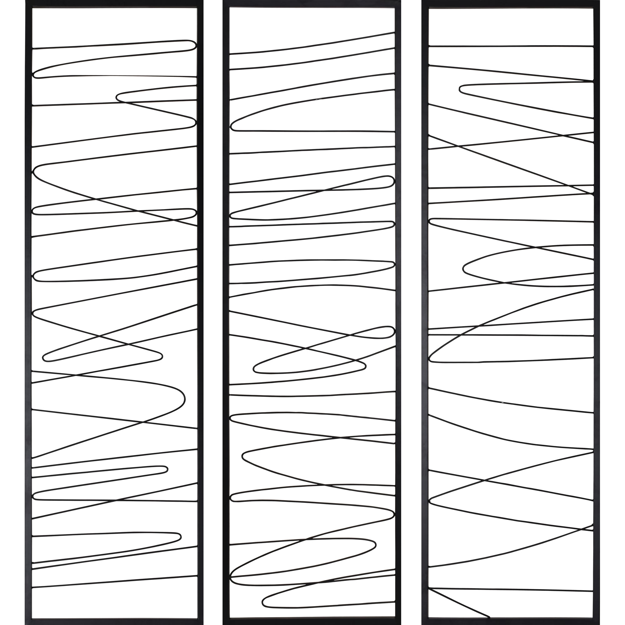 Studio Line - Linear 19.8" Wide Wall Art, Black - Main Image - W6556