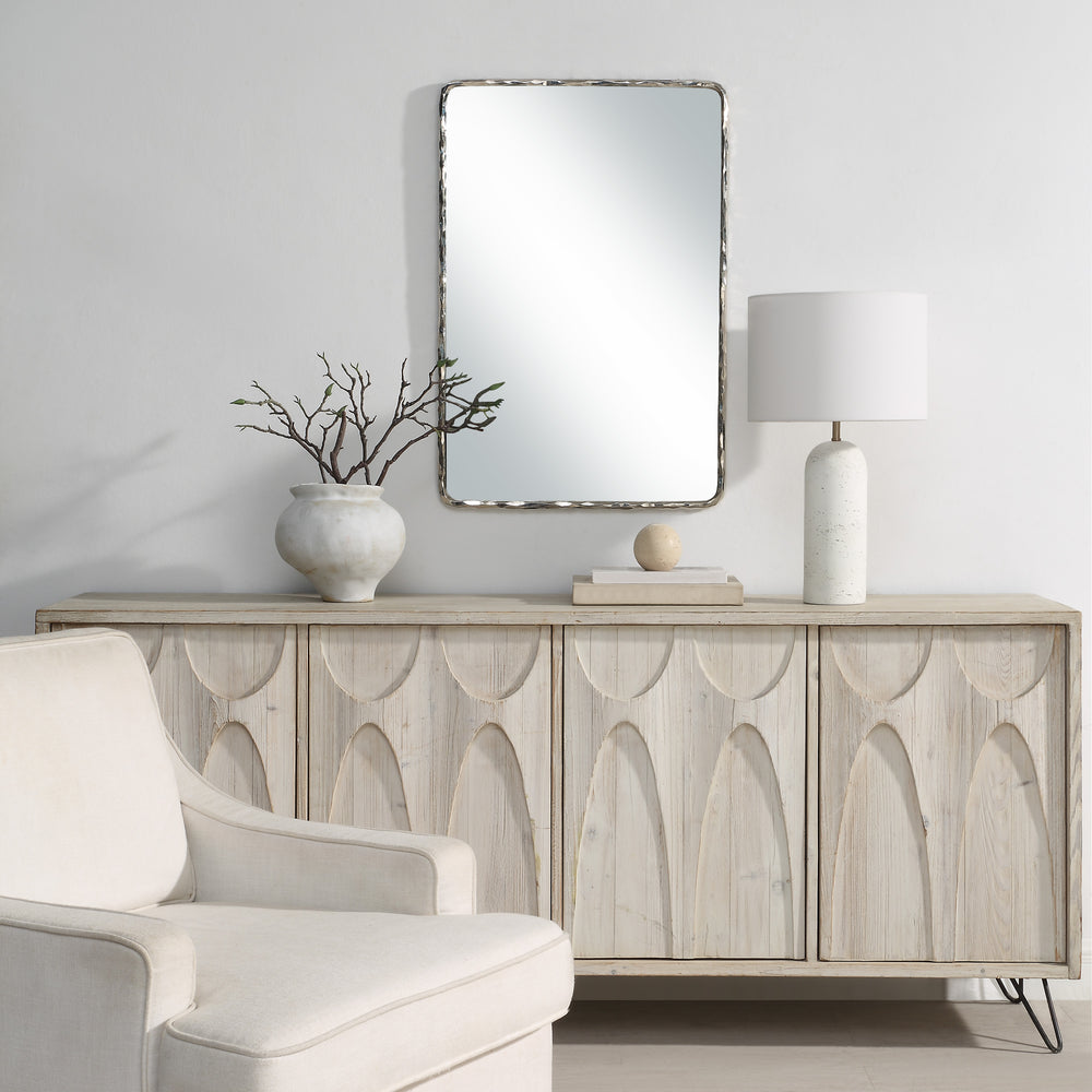 Pollonia 36" H x 24" W Wall Mirror, Grey - Lifestyle Image - MT2694
