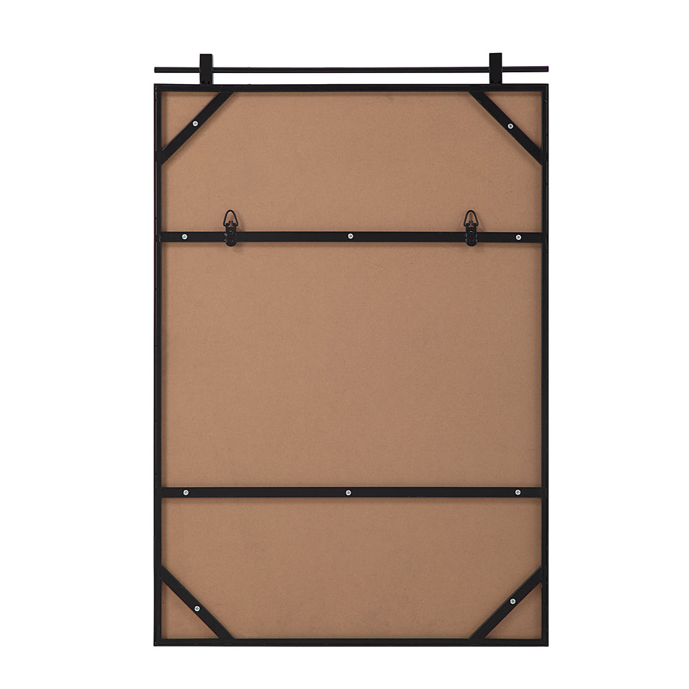 Titel 36" Tall Rectangular Mirror, Matte Black - Backing Image - MT2633