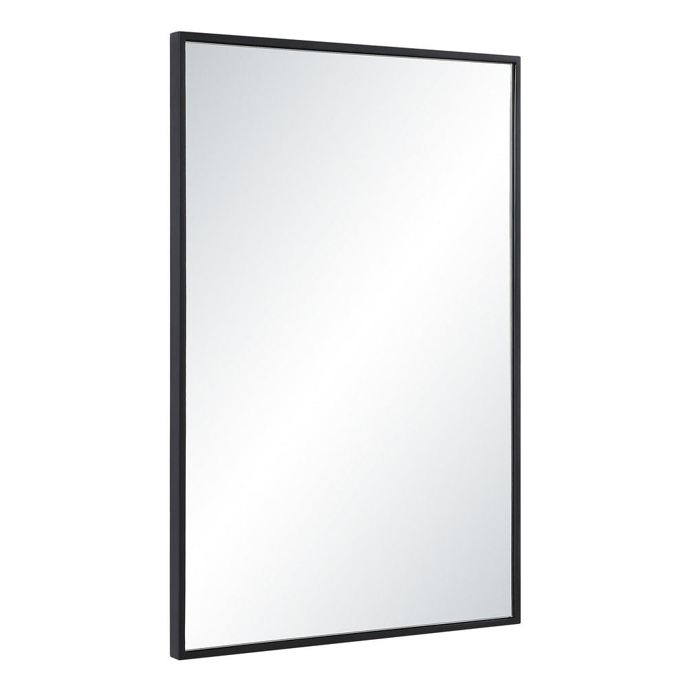 Agata 36" H x 24" W Wall Mirror, Black - Angle Image - MT2753