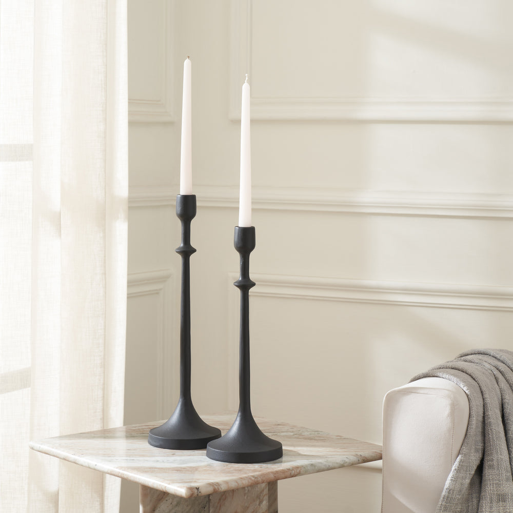 Albero Candle Holder, Matte Black - Lifestyle Image - CAN187