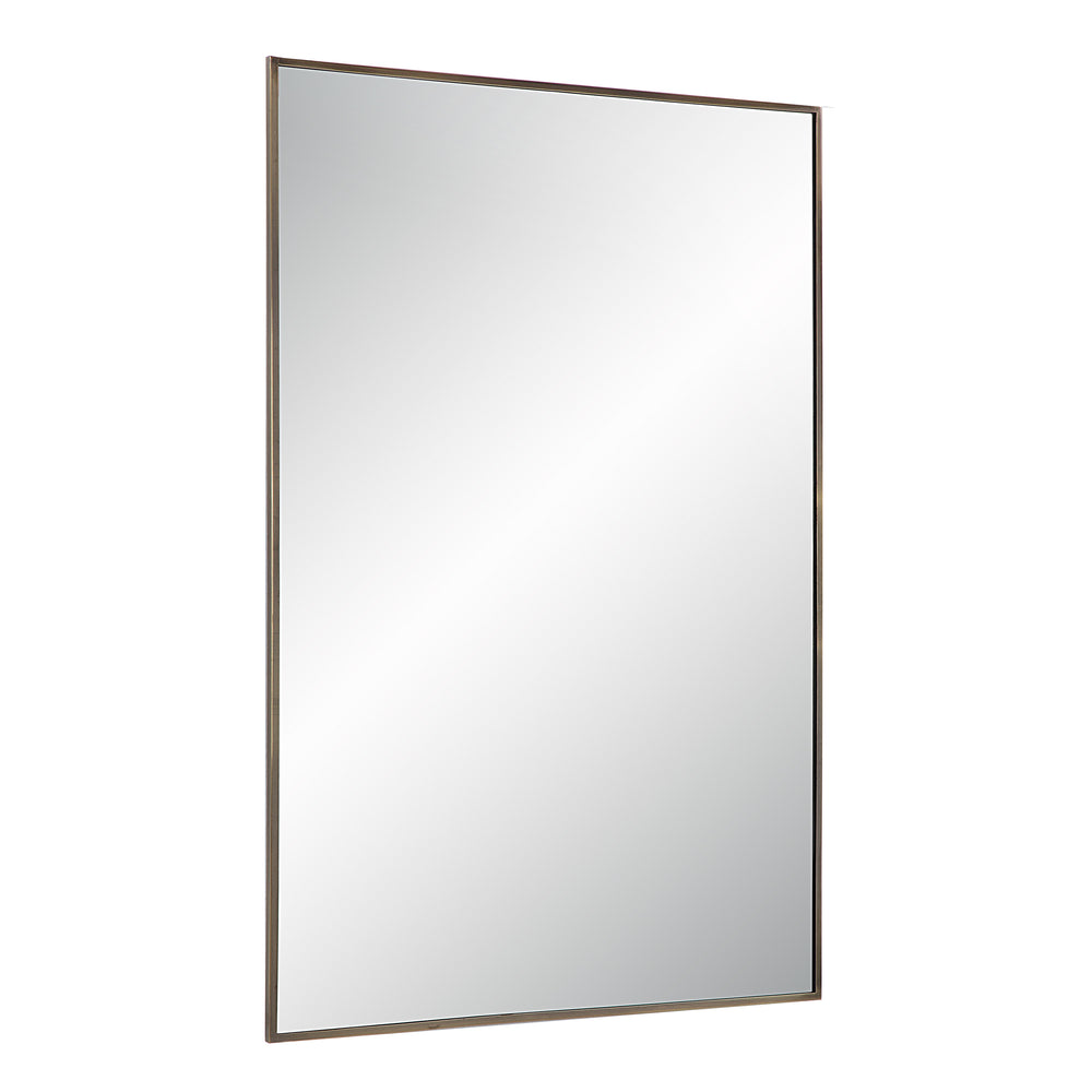 Cider 45" Tall Rectangular Mirror, Brushed Bronze - Angle Image - MT2623