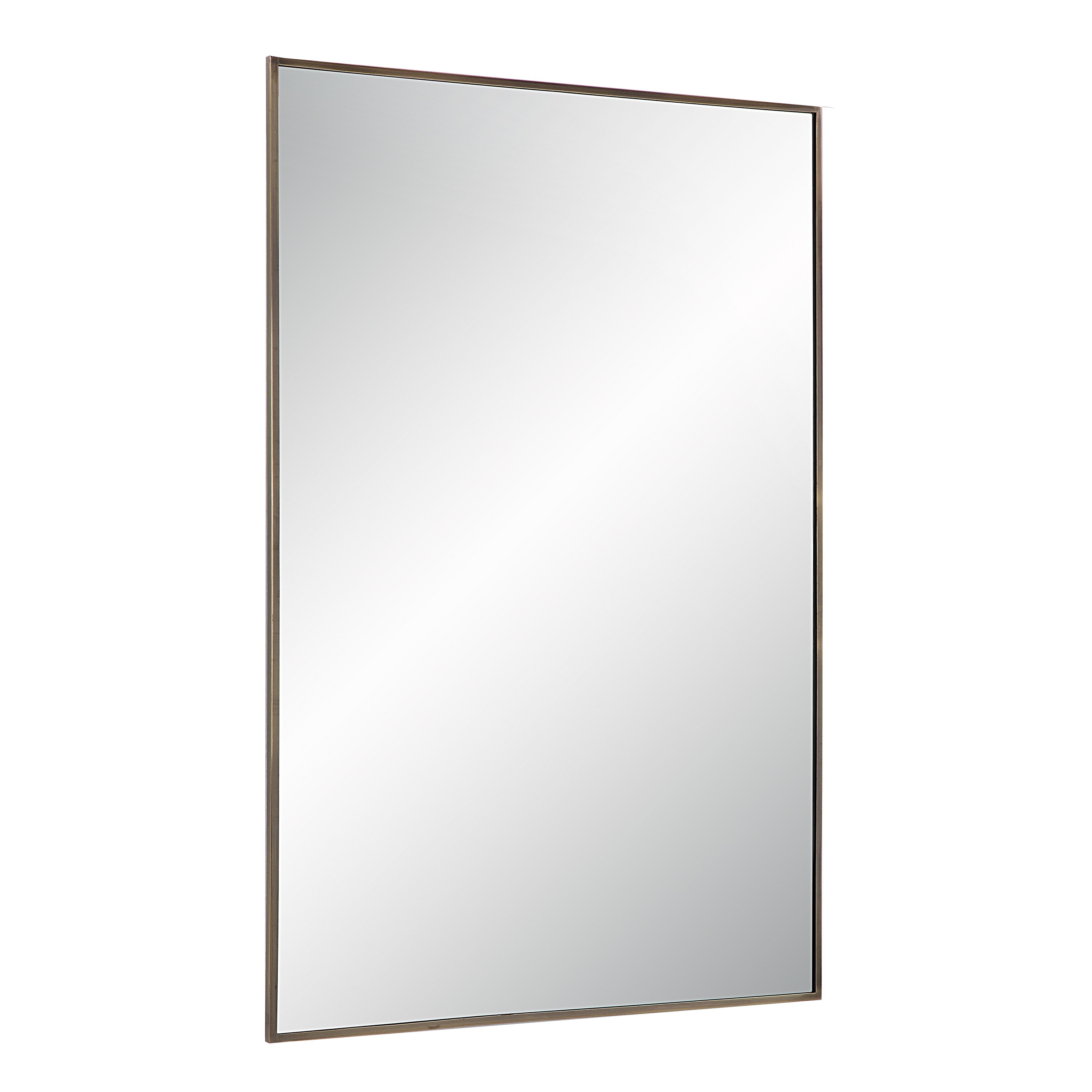 Cider 45" Tall Rectangular Mirror, Brushed Bronze - Angle Image - MT2623