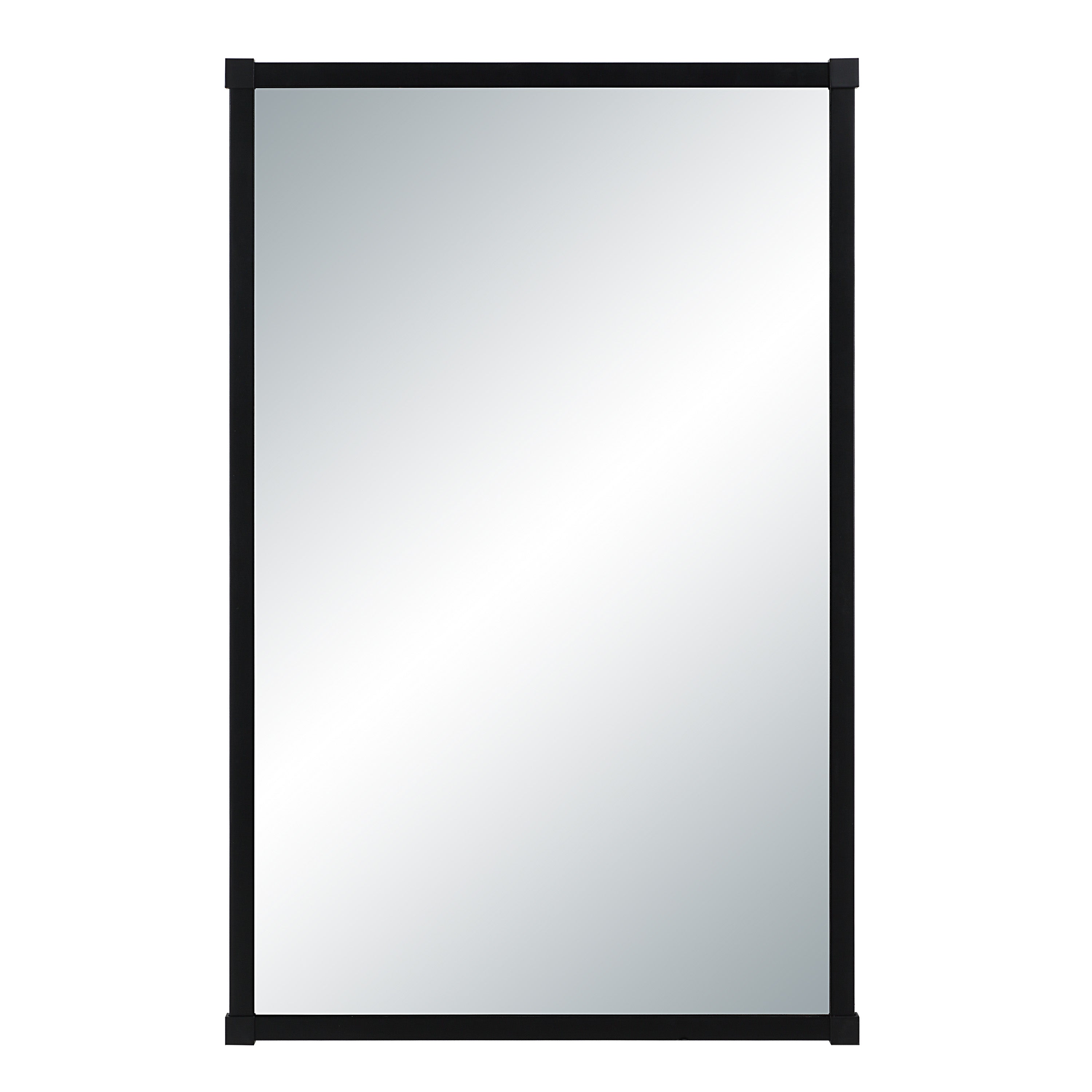 Kauri 35" H x 22" W Wall Mirror, Black - Main Image - MT2739