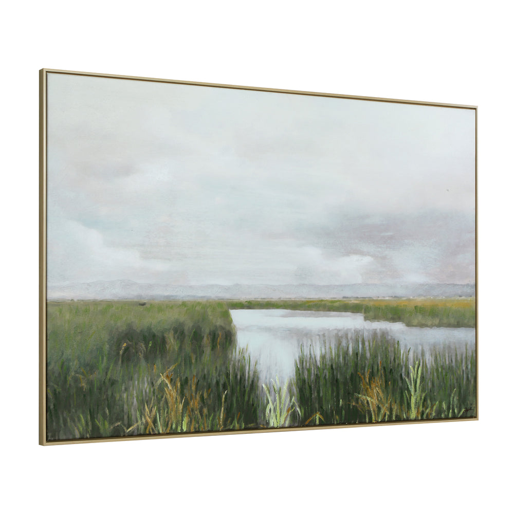 Tallow 40" H x 60" W Canvas Art, Green - Angle Image - OL2199