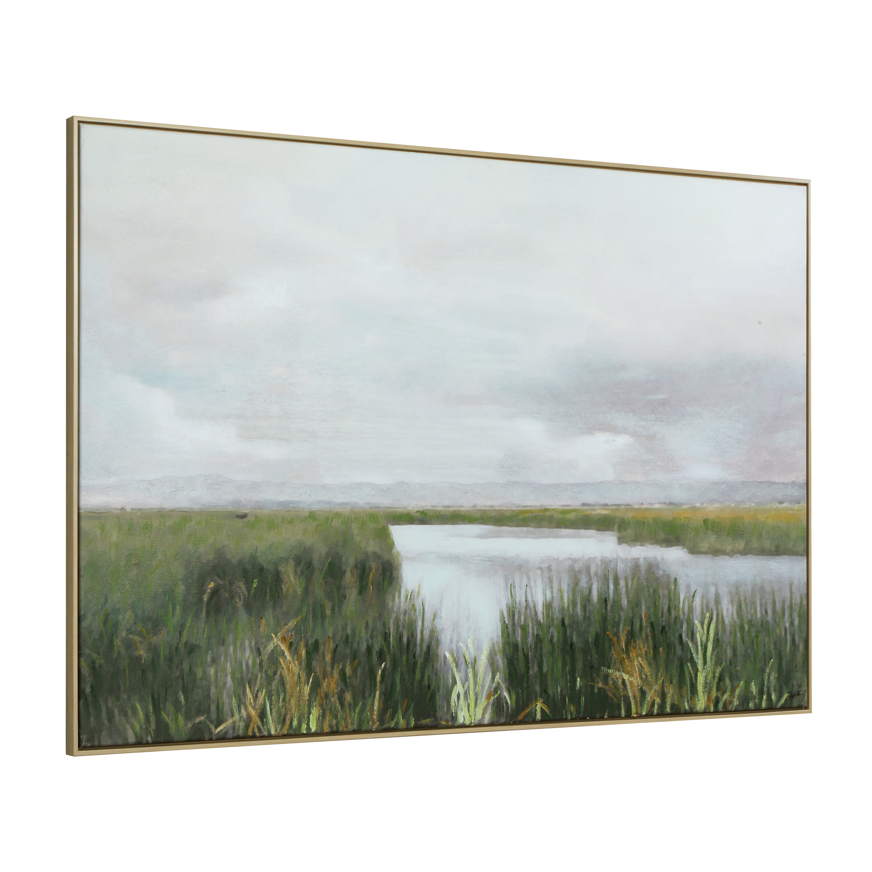 Tallow 40" H x 60" W Canvas Art, Green - Angle Image - OL2199