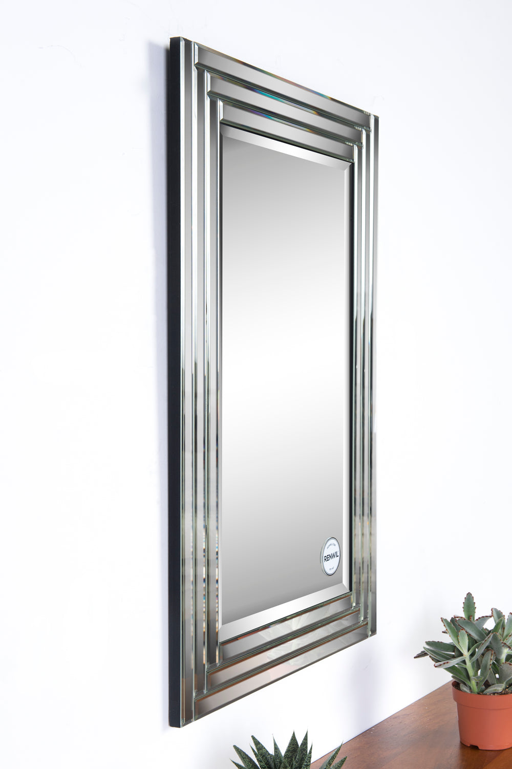 Edessa 36" Tall Rectangle Wall Mirror - Lifestyle Image - MT1290