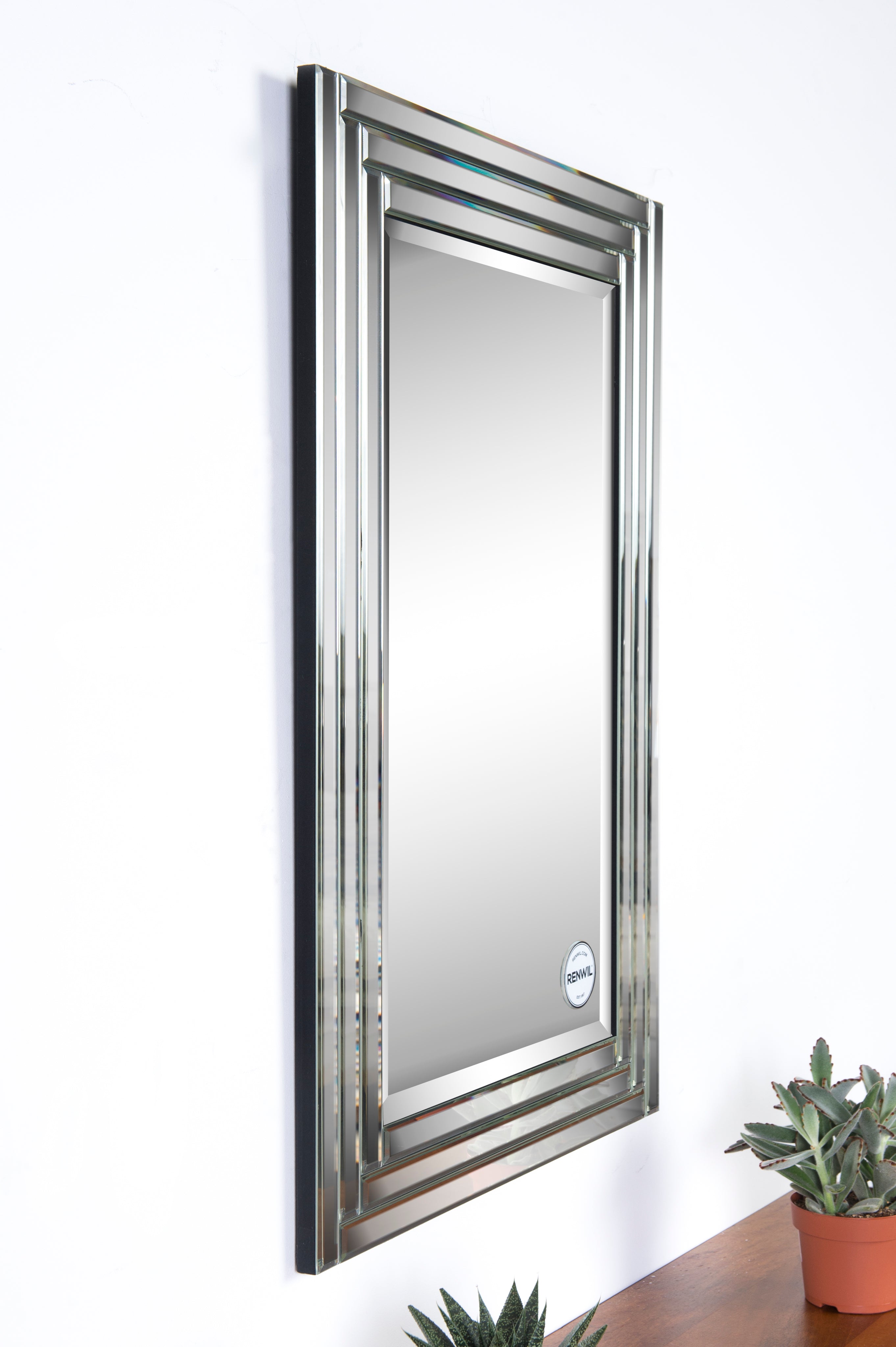 Edessa 36" Tall Rectangle Wall Mirror - Lifestyle Image - MT1290