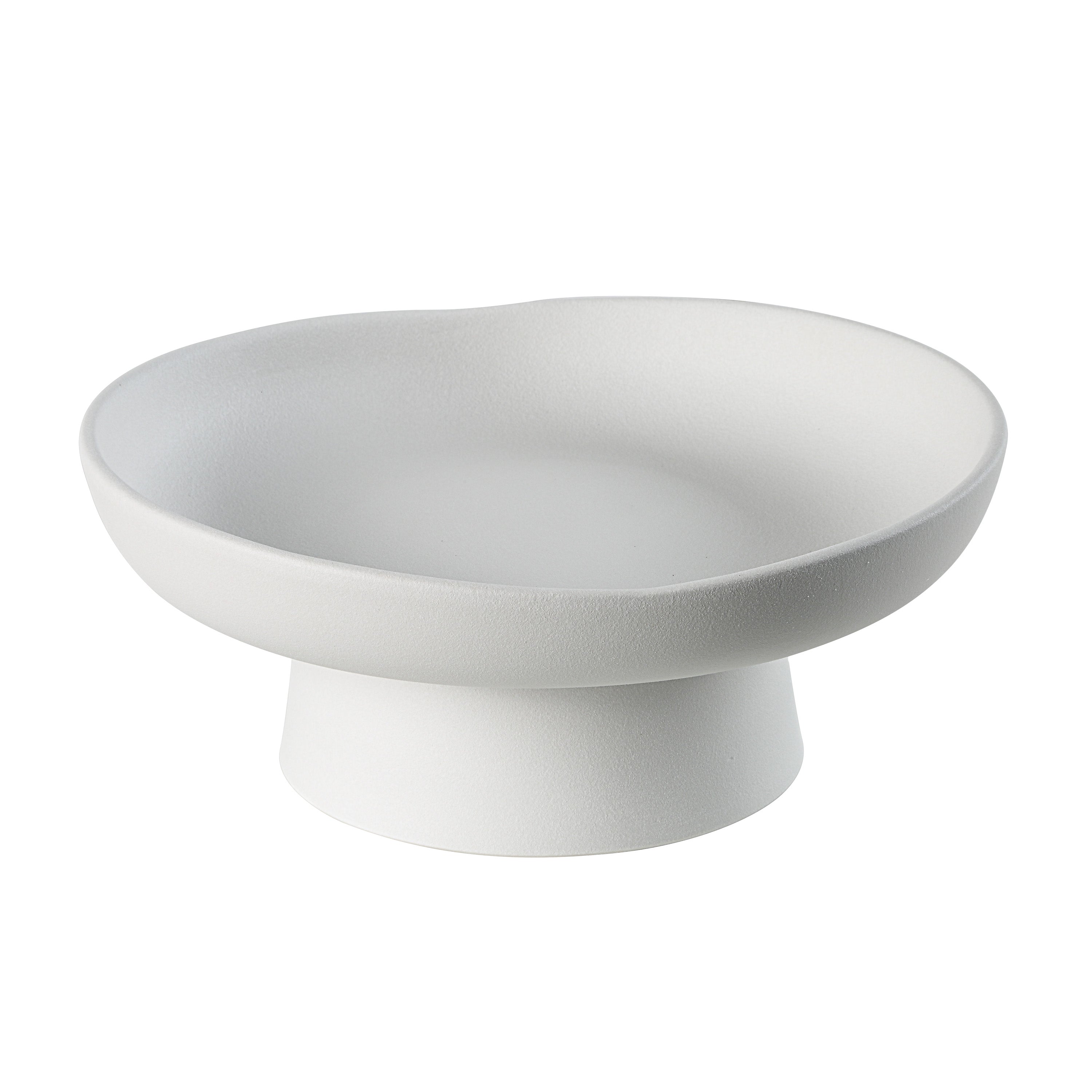 Malabo Indoor Porcelain Ceramic Bowl, Matte Off-White - Angle Image - VAS258