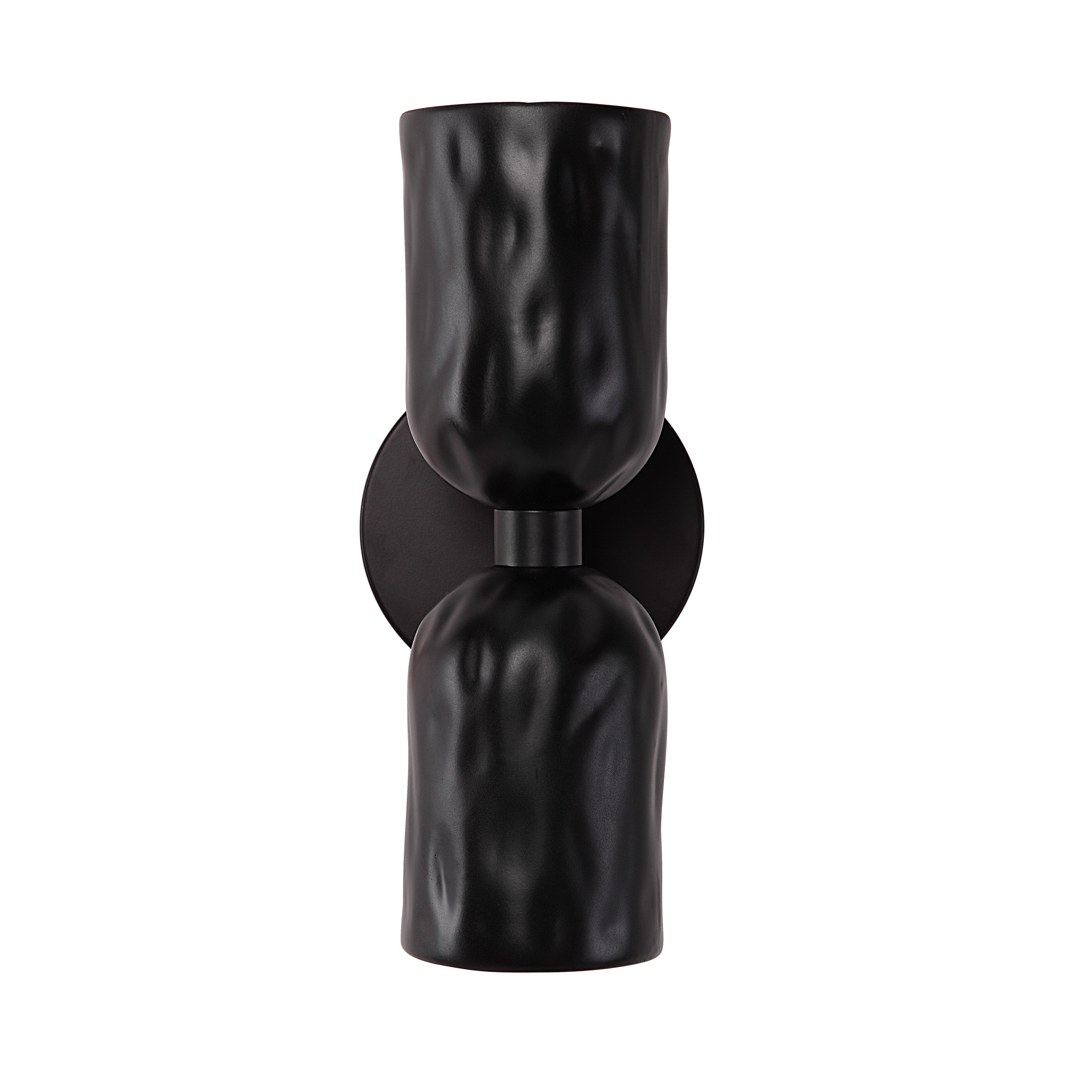 Alessia 11.2" Powder Coated Matte Black 2-Light Wall Sconce - Angle Image - WS141
