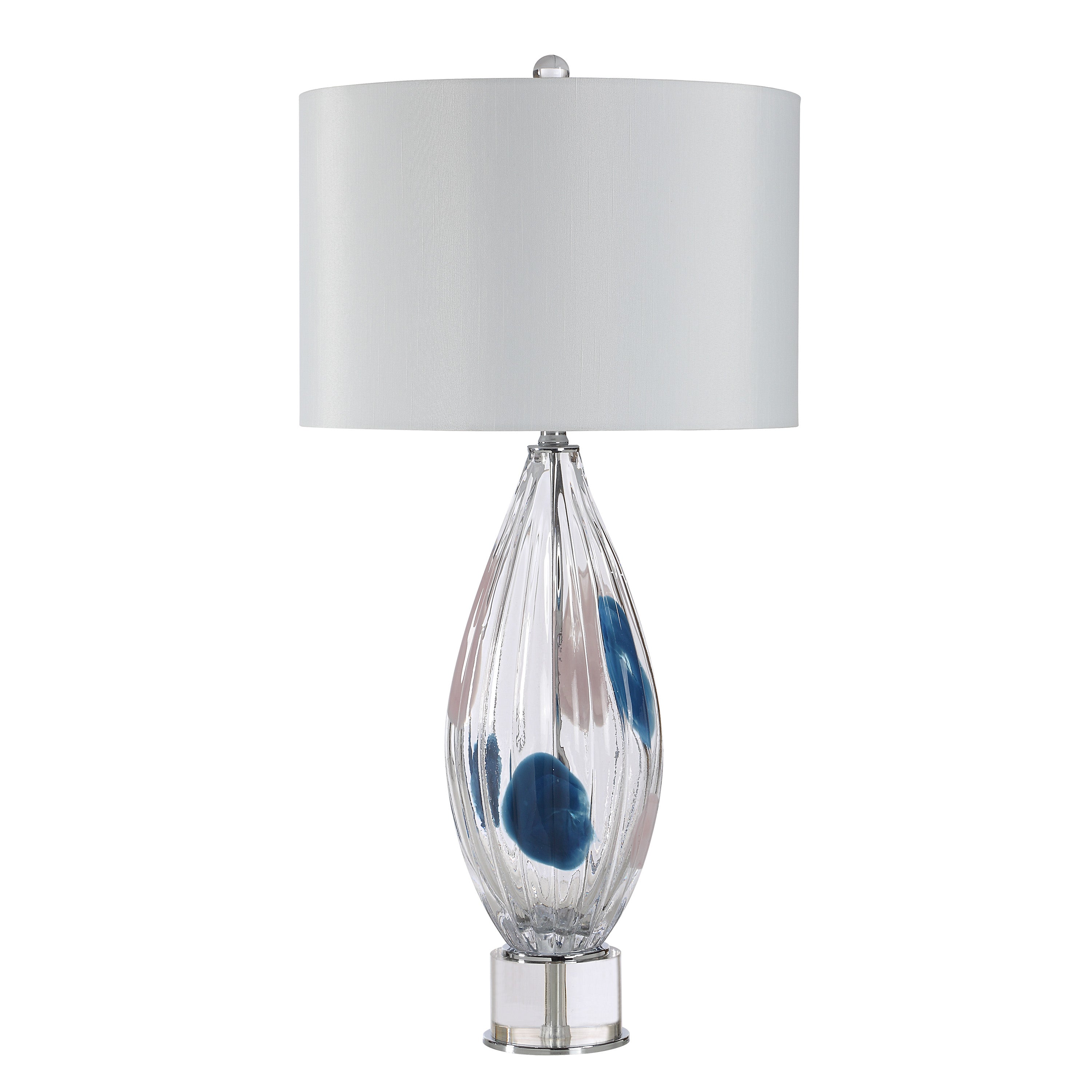Luxor 30.0" Height Table Lamps, Clear And Blue - Main Image - LPT1417EV