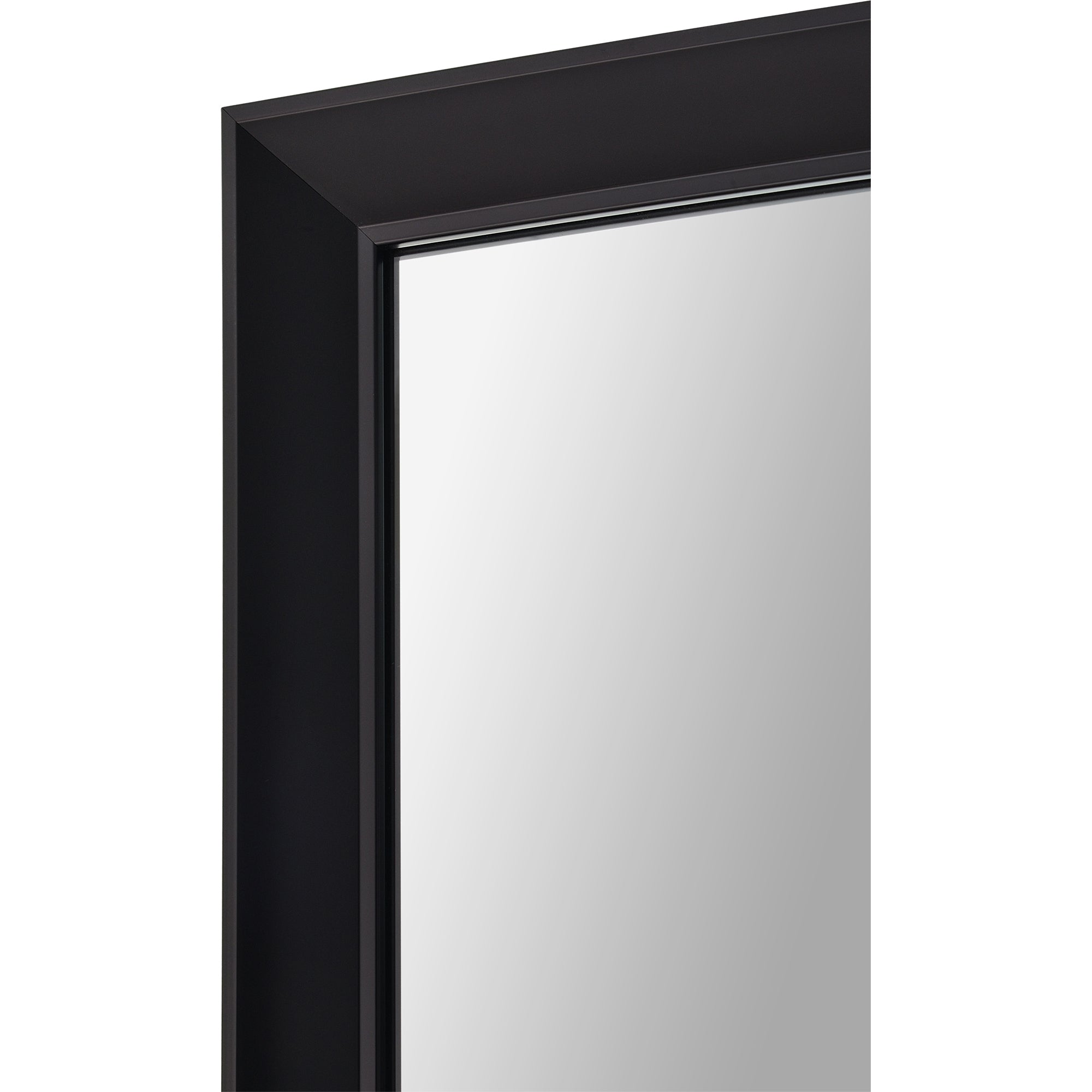 Delacorte 80" Tall Rectangle Wall Mirror, Black - Detail Image - MT2403