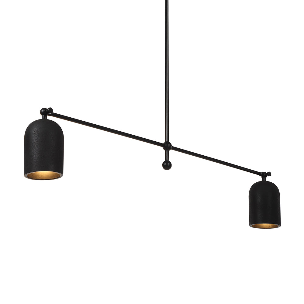 Saskia 69.25" Height Ceiling Fixture, Matte Black - Detail Image - LPC4503