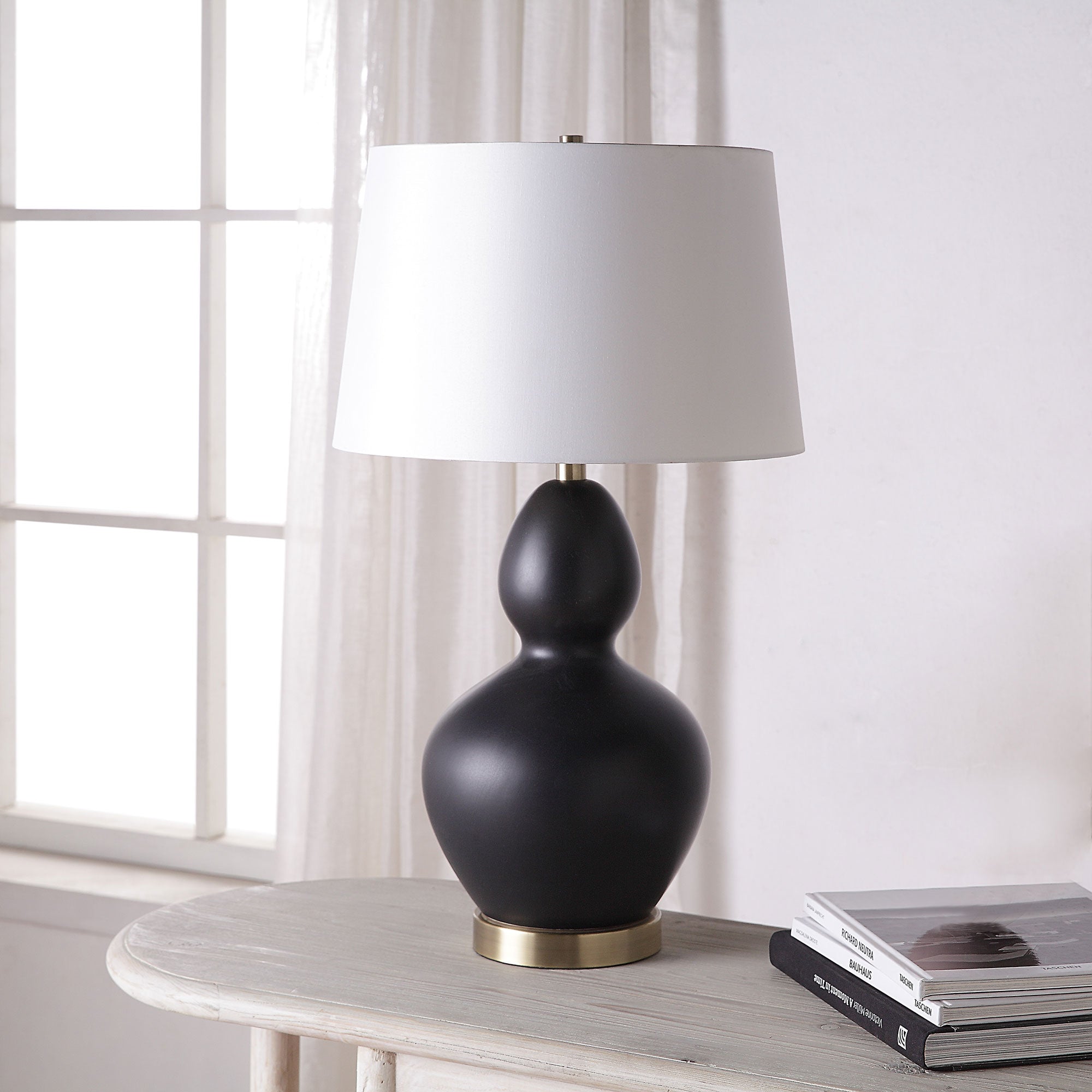 Kamilia 26.75" Length Table Lamp- Set of two, Matte Black - Lifestyle Image - LPT1239-SET2