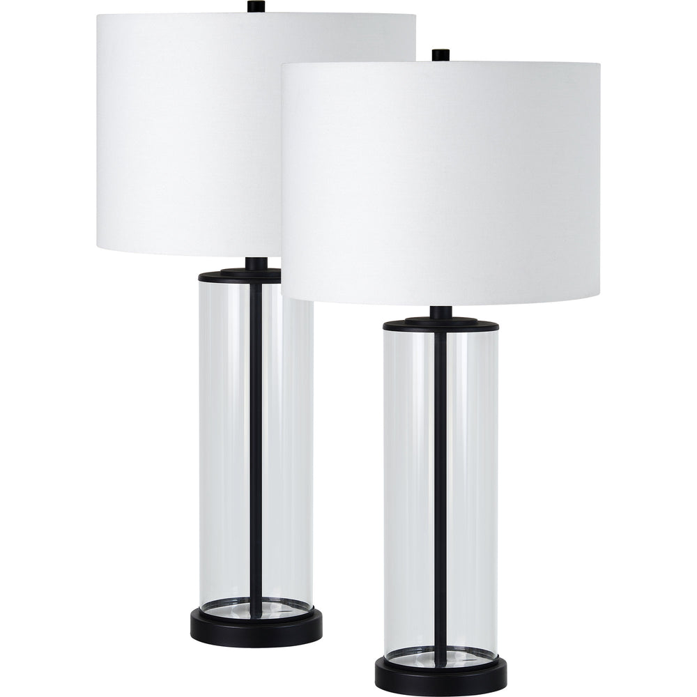 Desdemona 28" Length Table Lamp- Set of two, Clear and Matte black - Main Image - LPT1235-SET2