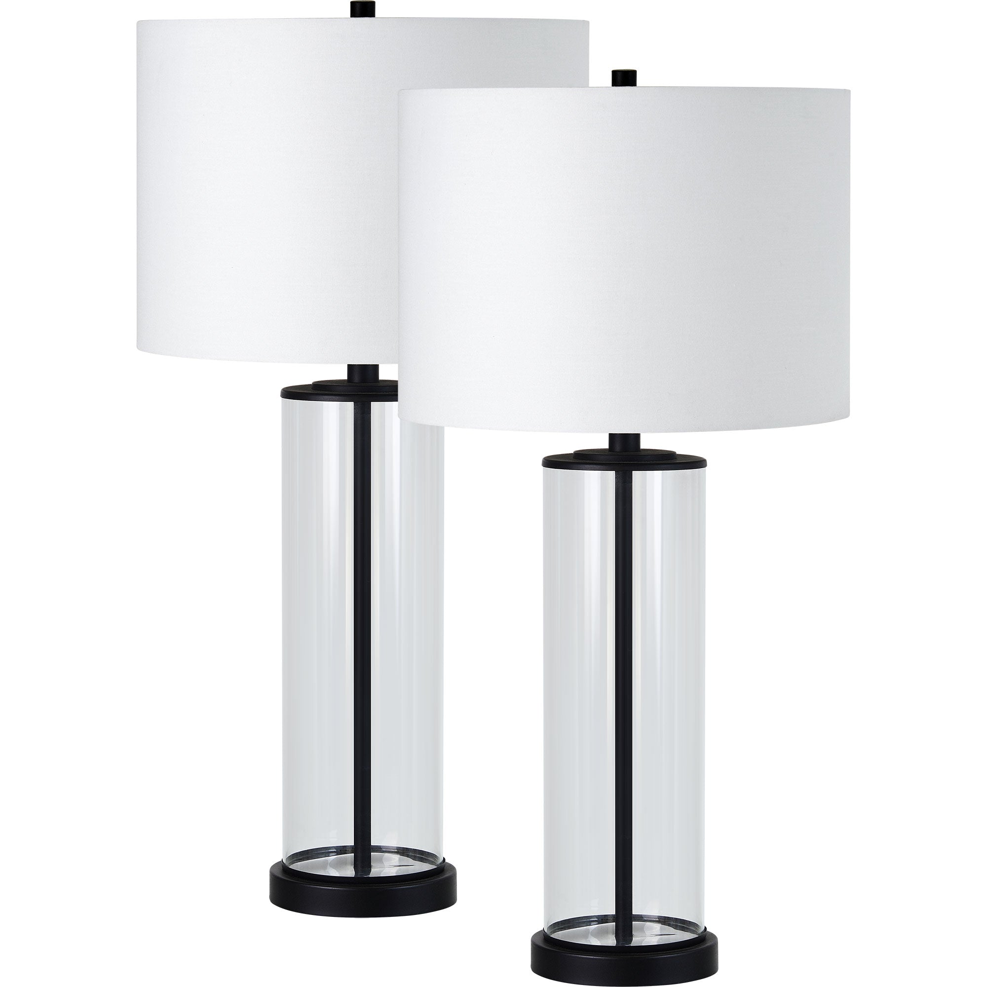 Desdemona 28" Length Table Lamp- Set of two, Clear and Matte black - Main Image - LPT1235-SET2