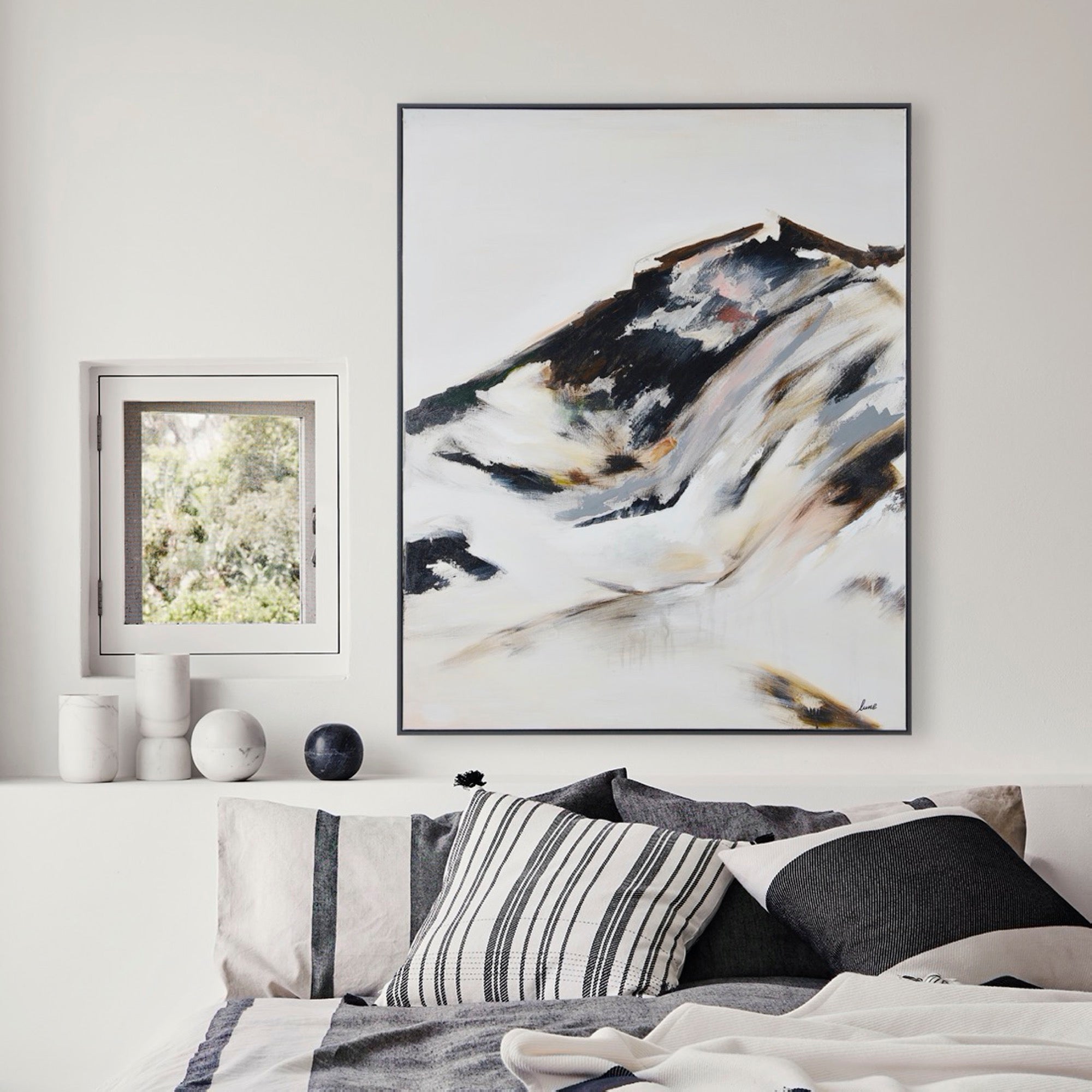 Infusion 40" Wide Canvas Art, Black - Lifestyle Image - OL1985