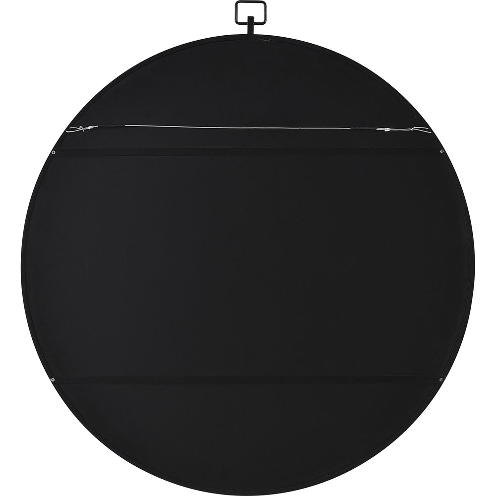 Rayden 38.5" Tall Round Wall Mirror, Black - Backing Image - MT2463