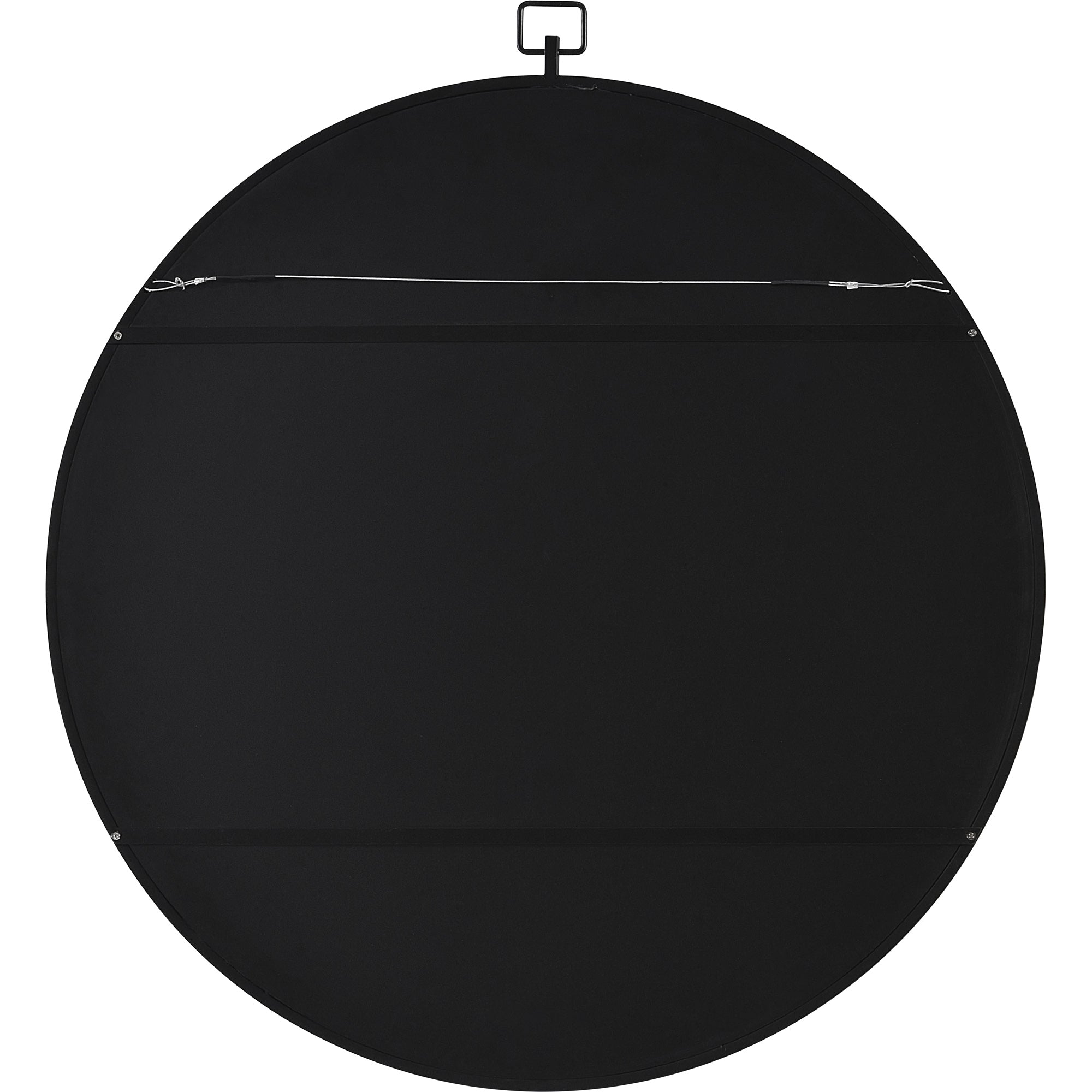 Rayden 38.5" Tall Round Wall Mirror, Black - Backing Image - MT2463