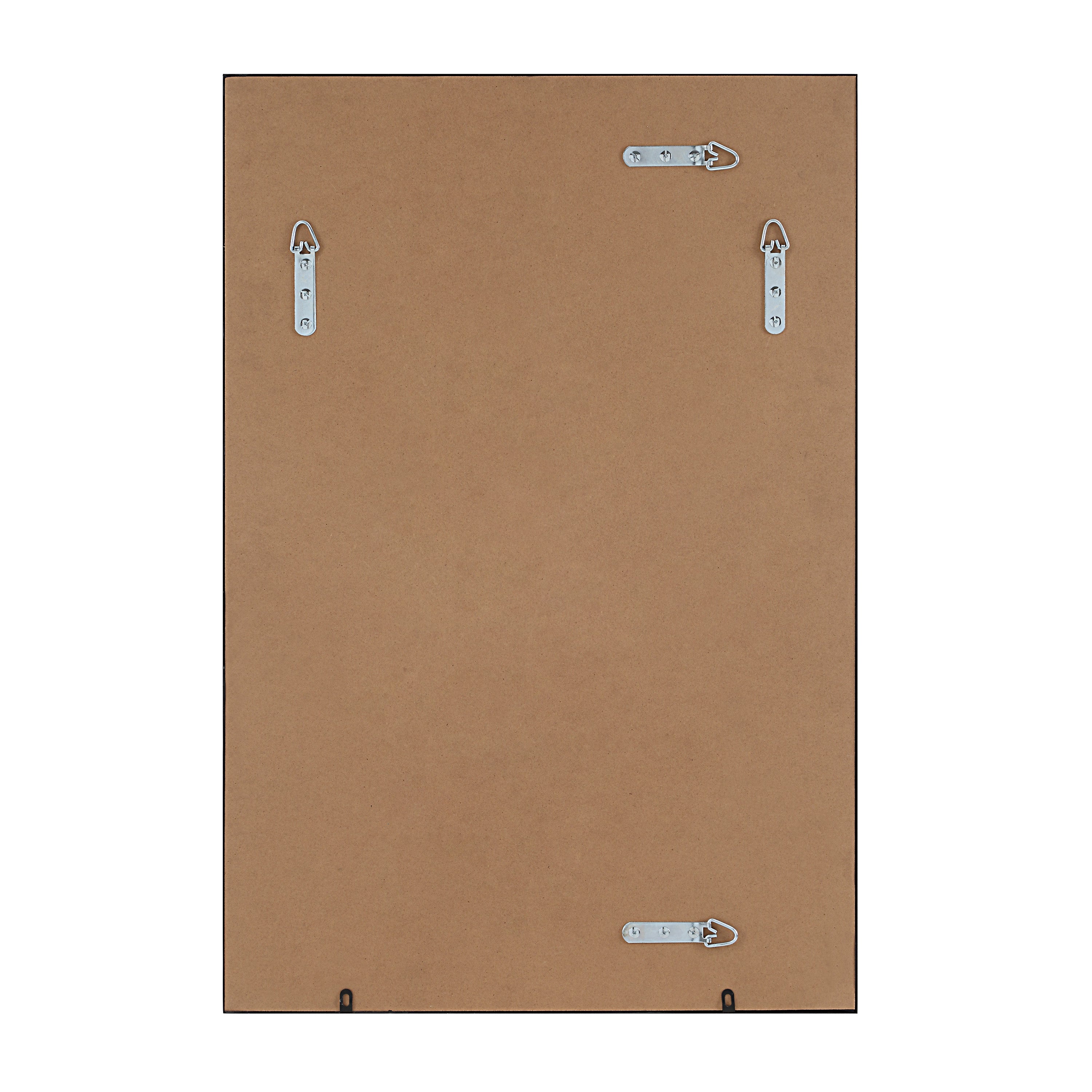 Gasel 30" Tall Rectangle Wall Mirror, Black - Backing Image - MT2673