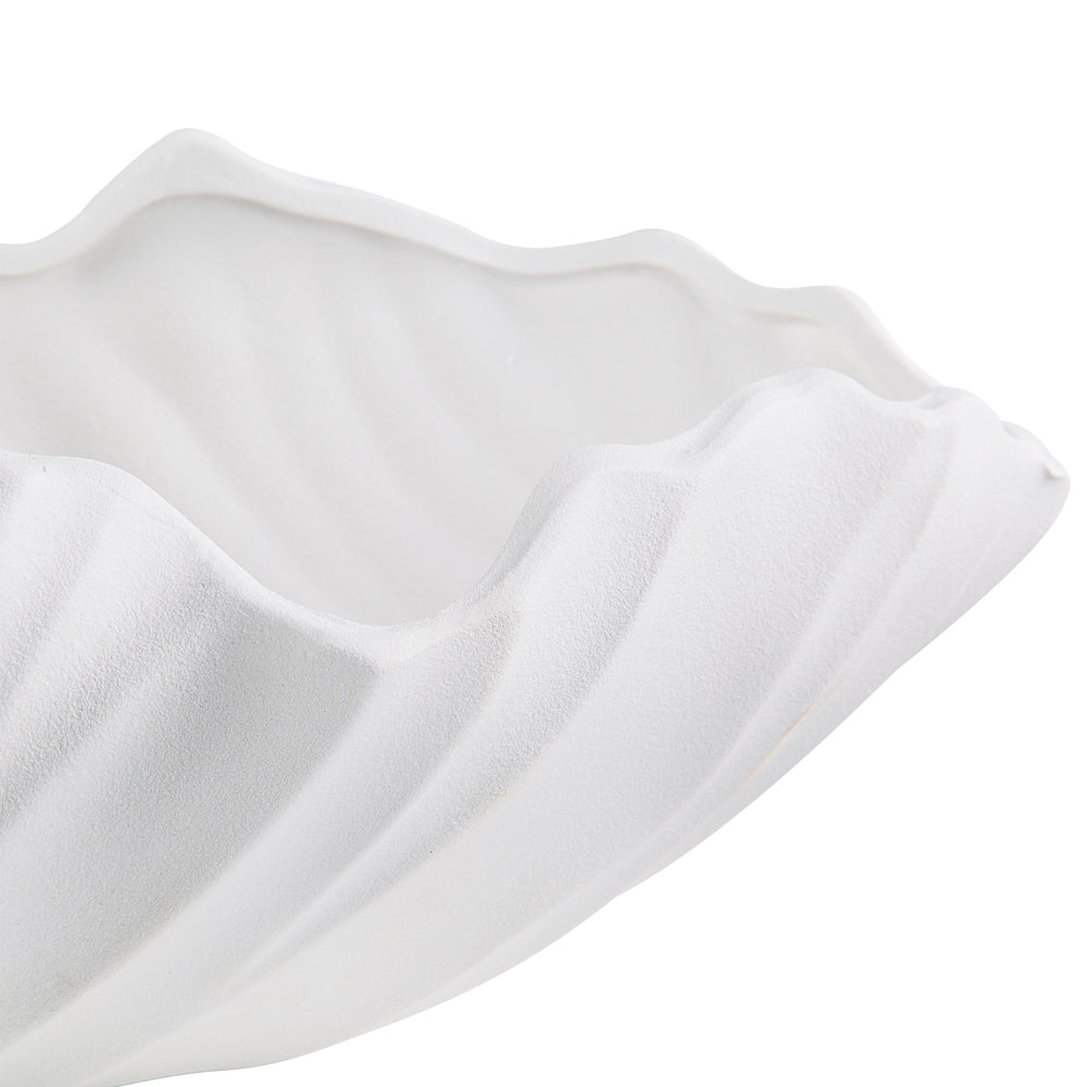 Darius Indoor Ceramic Bowl, Matte White - Detail Image - VAS255
