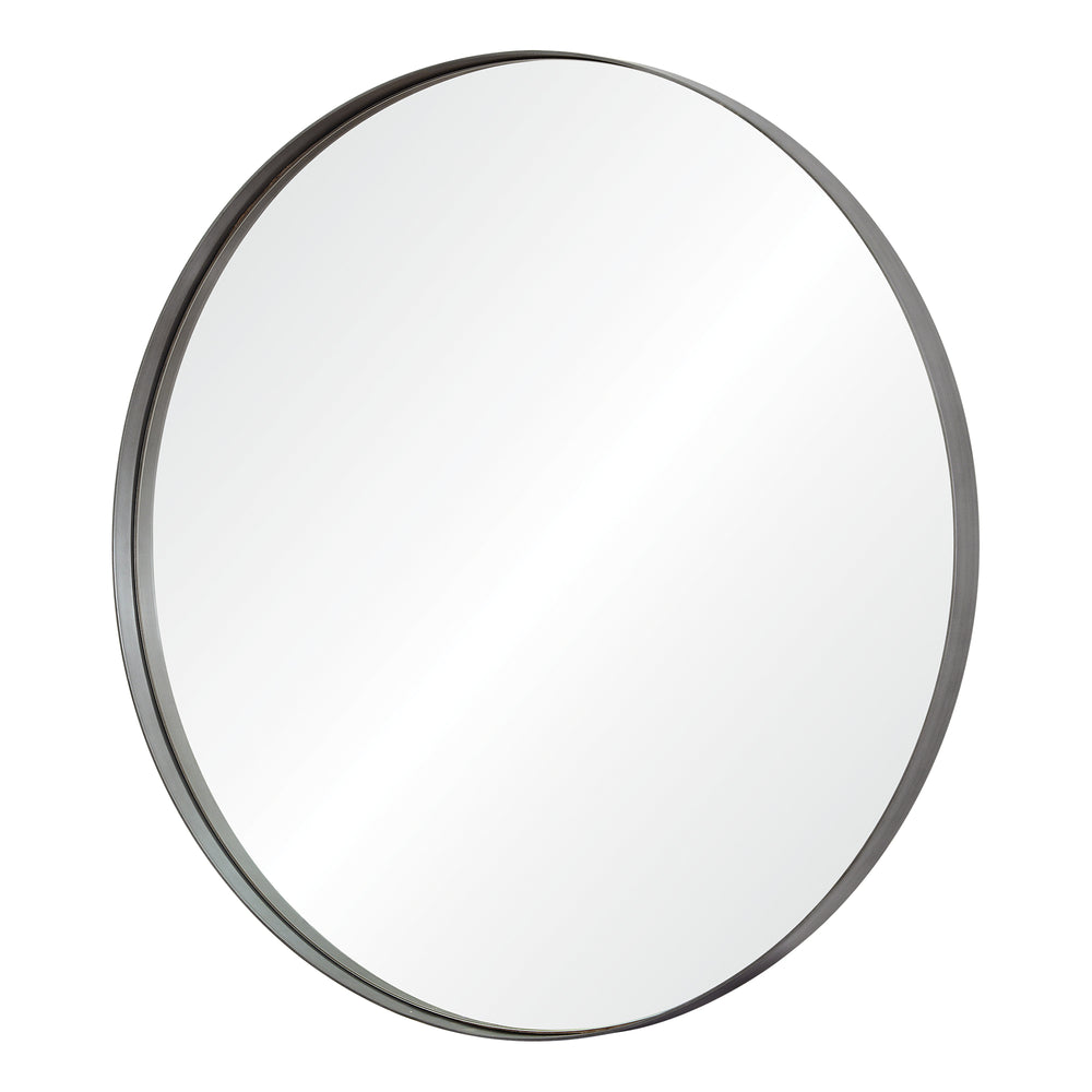 Lester 30" Tall Round Wall Mirror, Grey - Angle Image - MT1822
