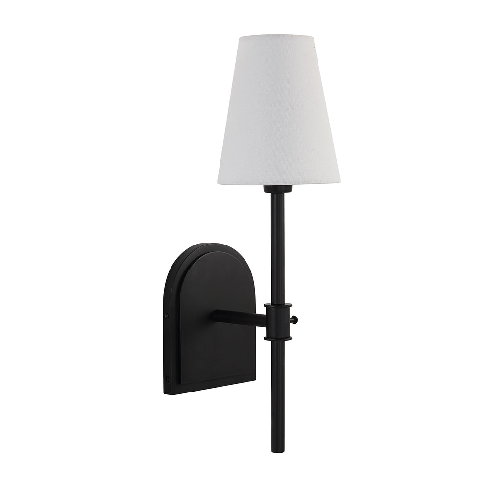 Mililani 17.38" Height Wall Sconce, Black - Angle Image - WS167