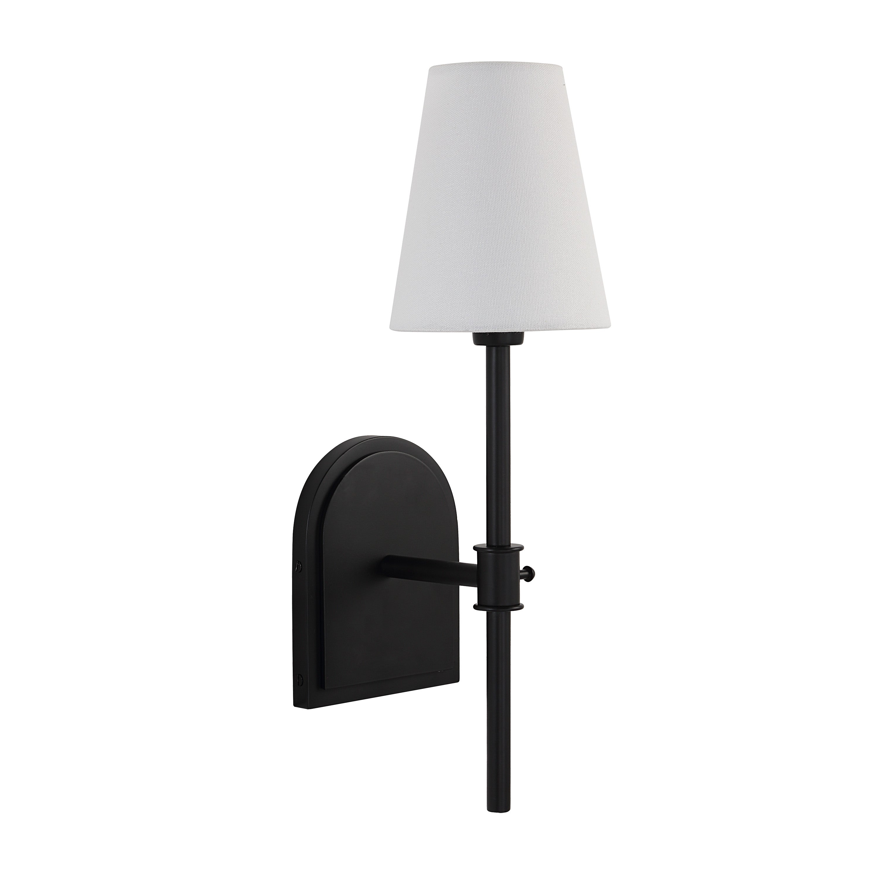 Mililani 17.38" Height Wall Sconce, Black - Angle Image - WS167