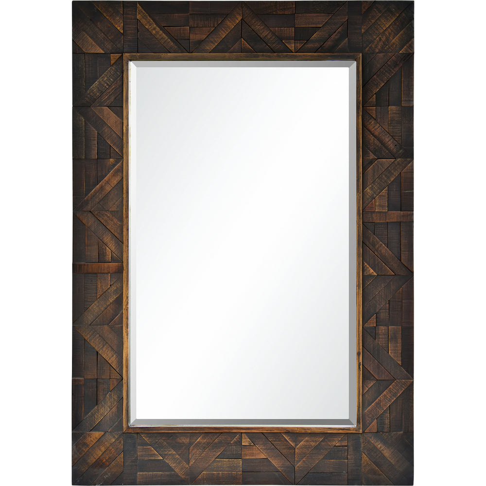 Madden 42" Tall Rectangle Wall Mirror, Brown - Main Image - MT2201