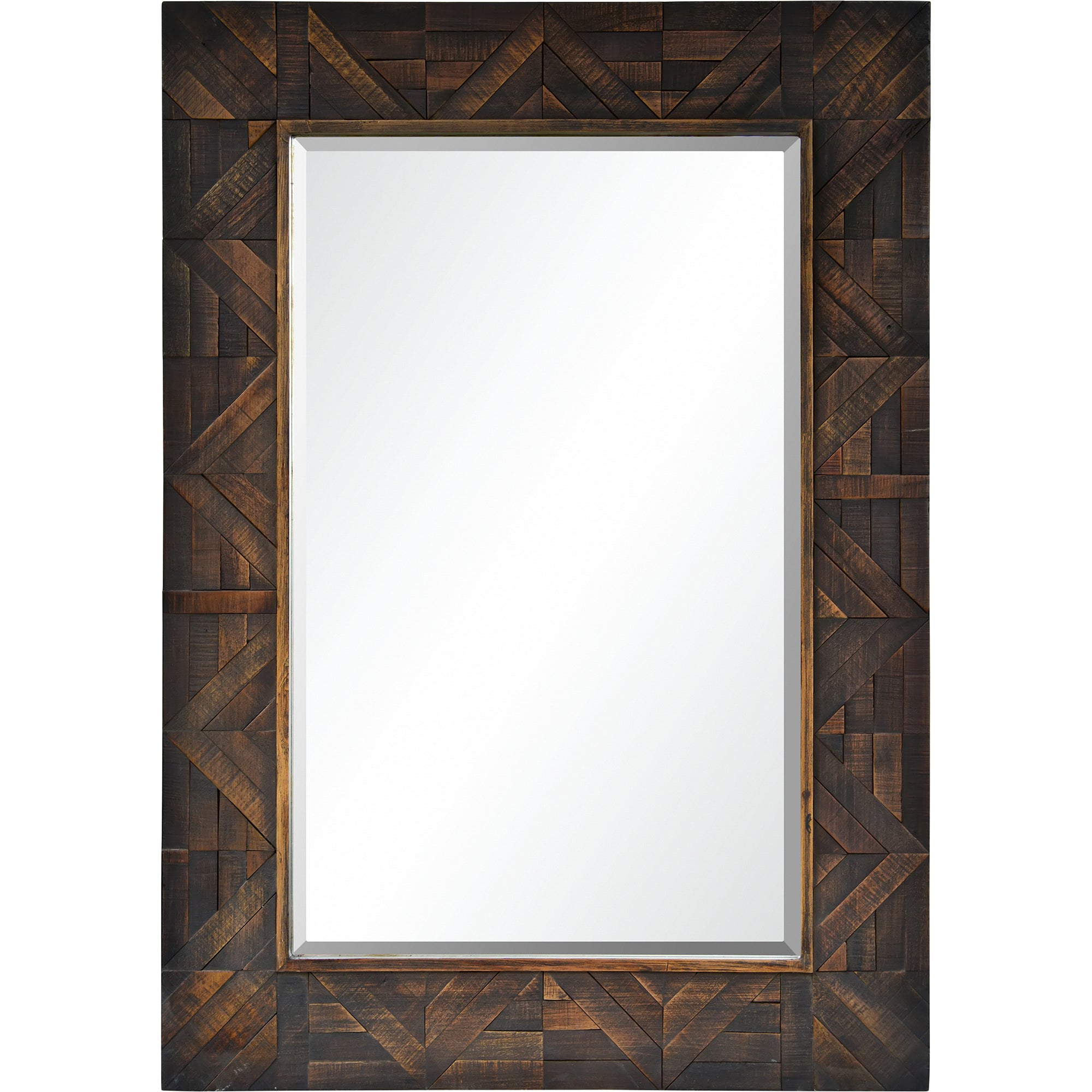 Madden 42" Tall Rectangle Wall Mirror, Brown - Main Image - MT2201