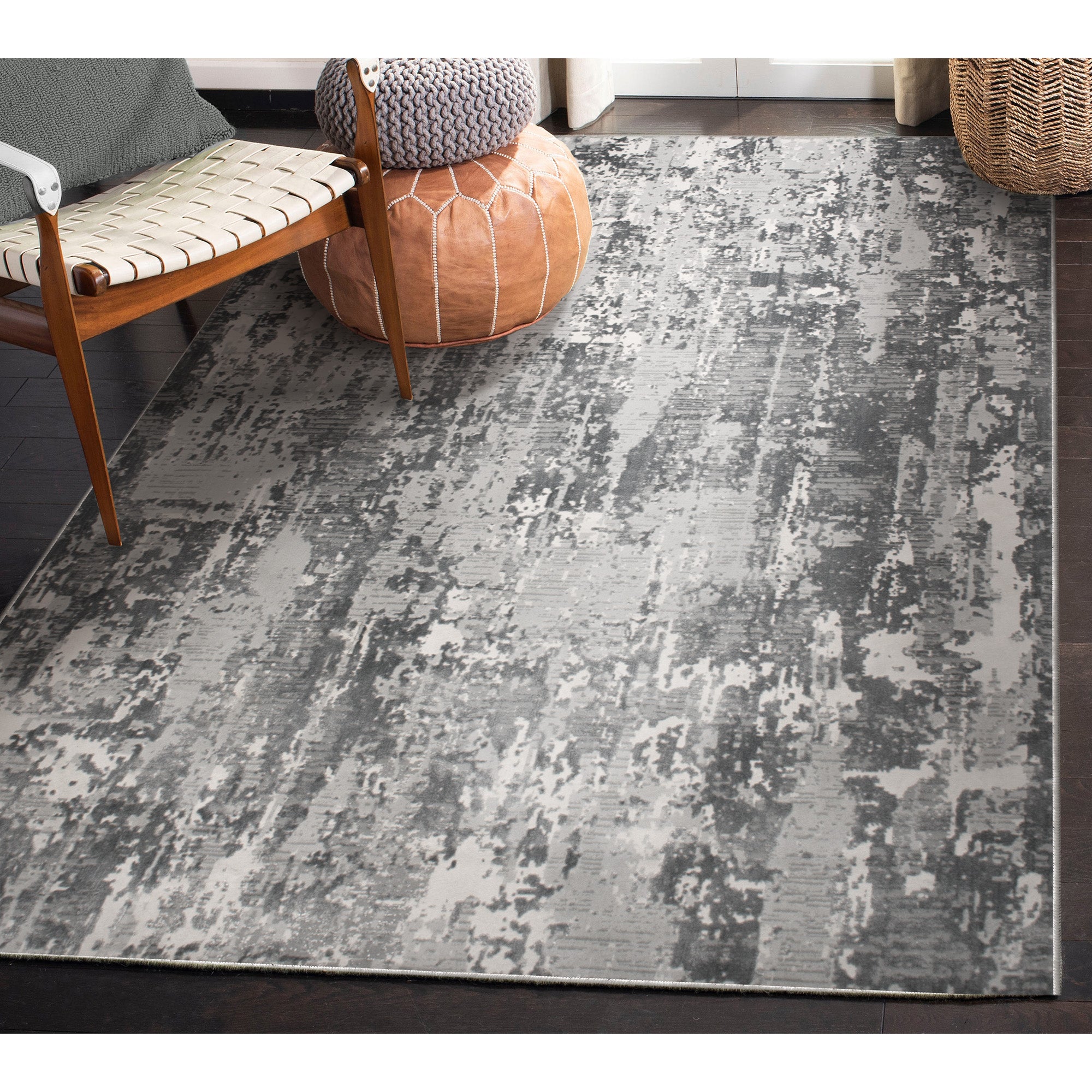 Ariella 7'10 x 10'2 Power loomed Indoor Rug, Grey - Additional Image 4 - RARI-17276-810