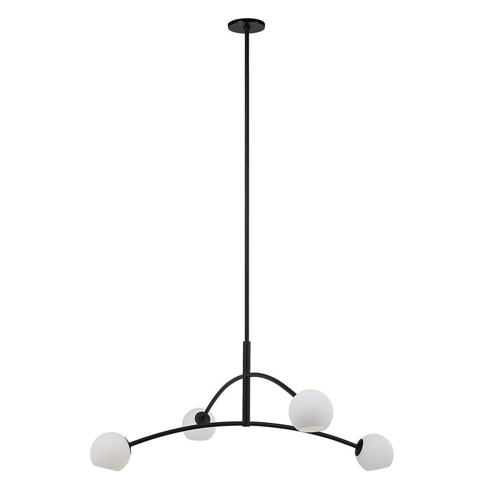 Nube 54" Wide 4-Light Chandelier, Matte Black - Main Image - LPC4472