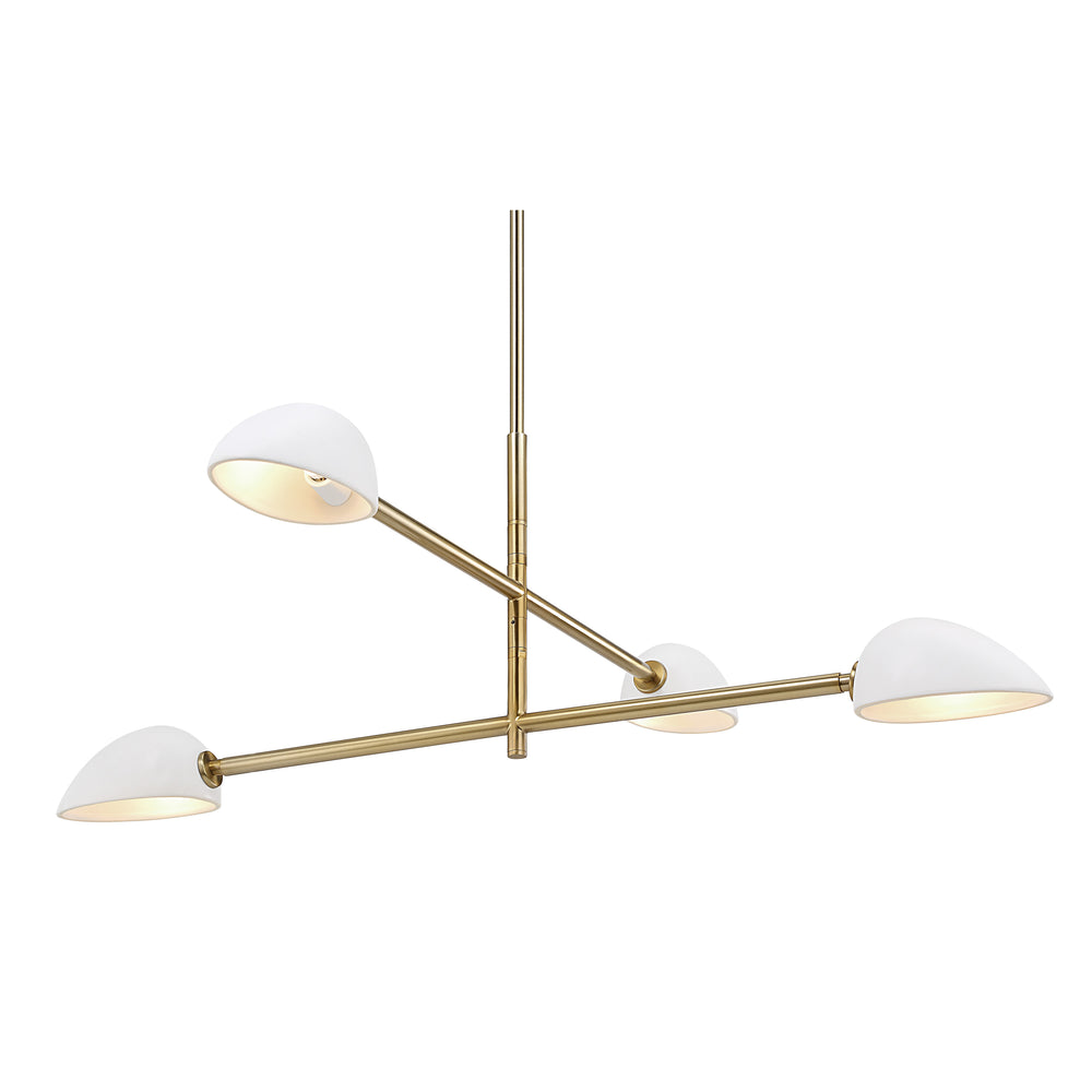 Tulla 40" Wide 4-Light Chandelier, Champagne - Additional Image 2 - LPC4473