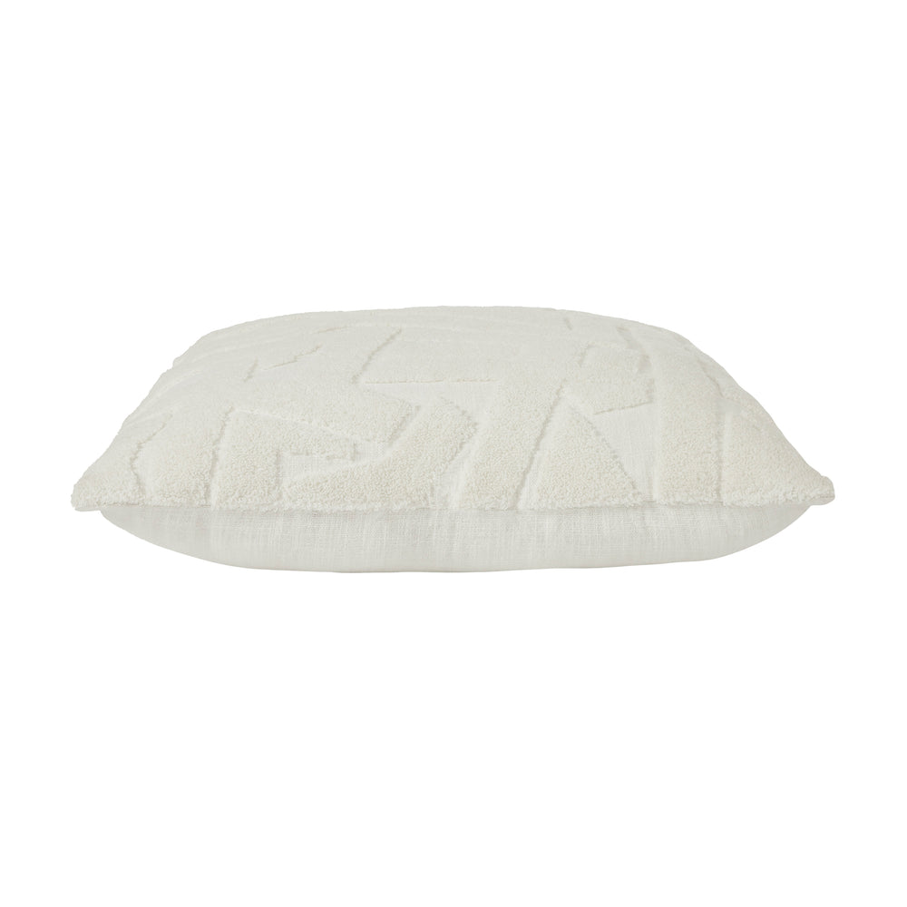 Merano 20X20 Indoor Pillow, Ivory - Angle Image - PWFL1466