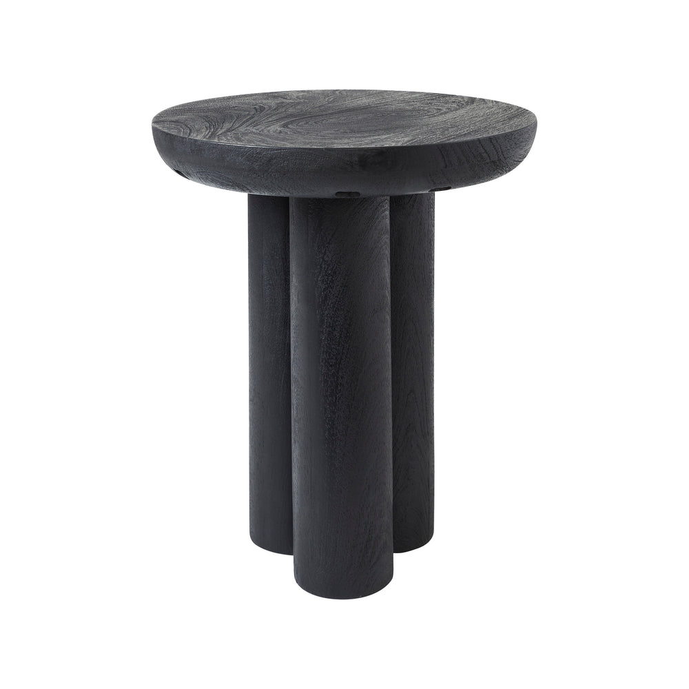Quintin Indoor Mango Wood Side Table, Black - Main Image - TA507