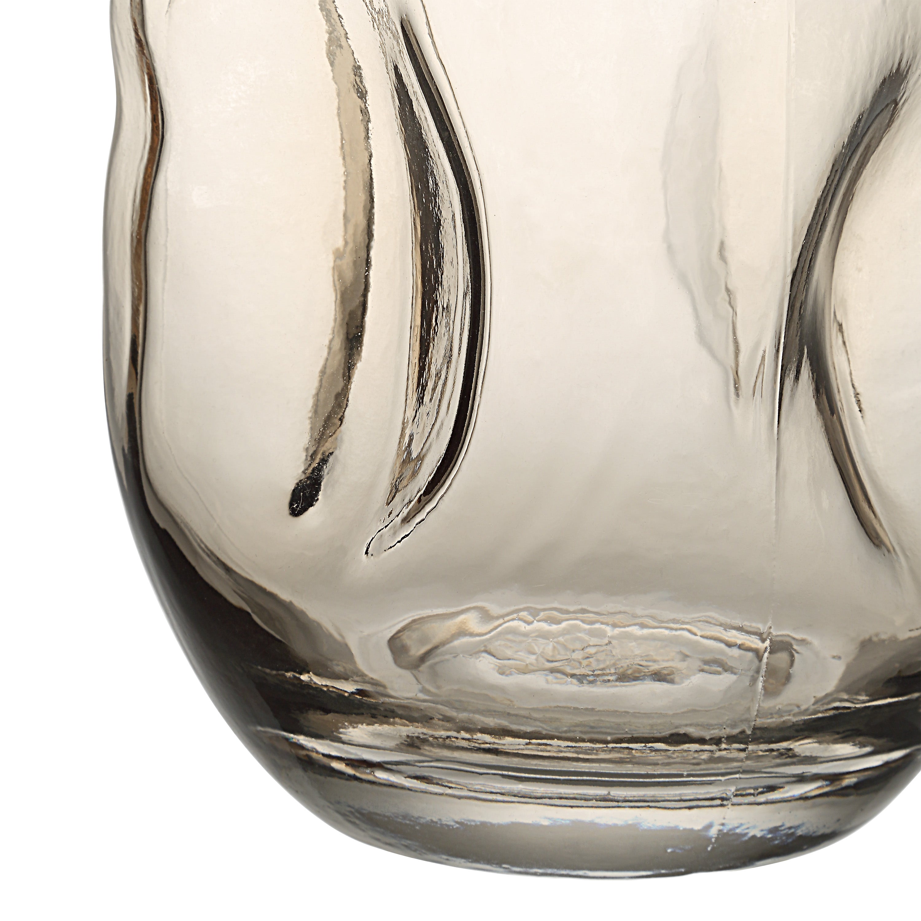 Tawny Indoor Mouth Blown Glass Glass Vase, Beige - Detail Image - VAS284